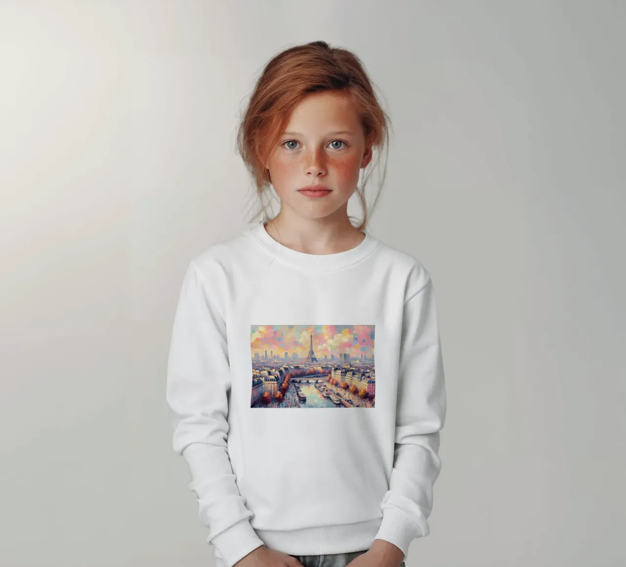 Parigi colore pastello felpa bambino da 🎁 ARTVI-SHOP