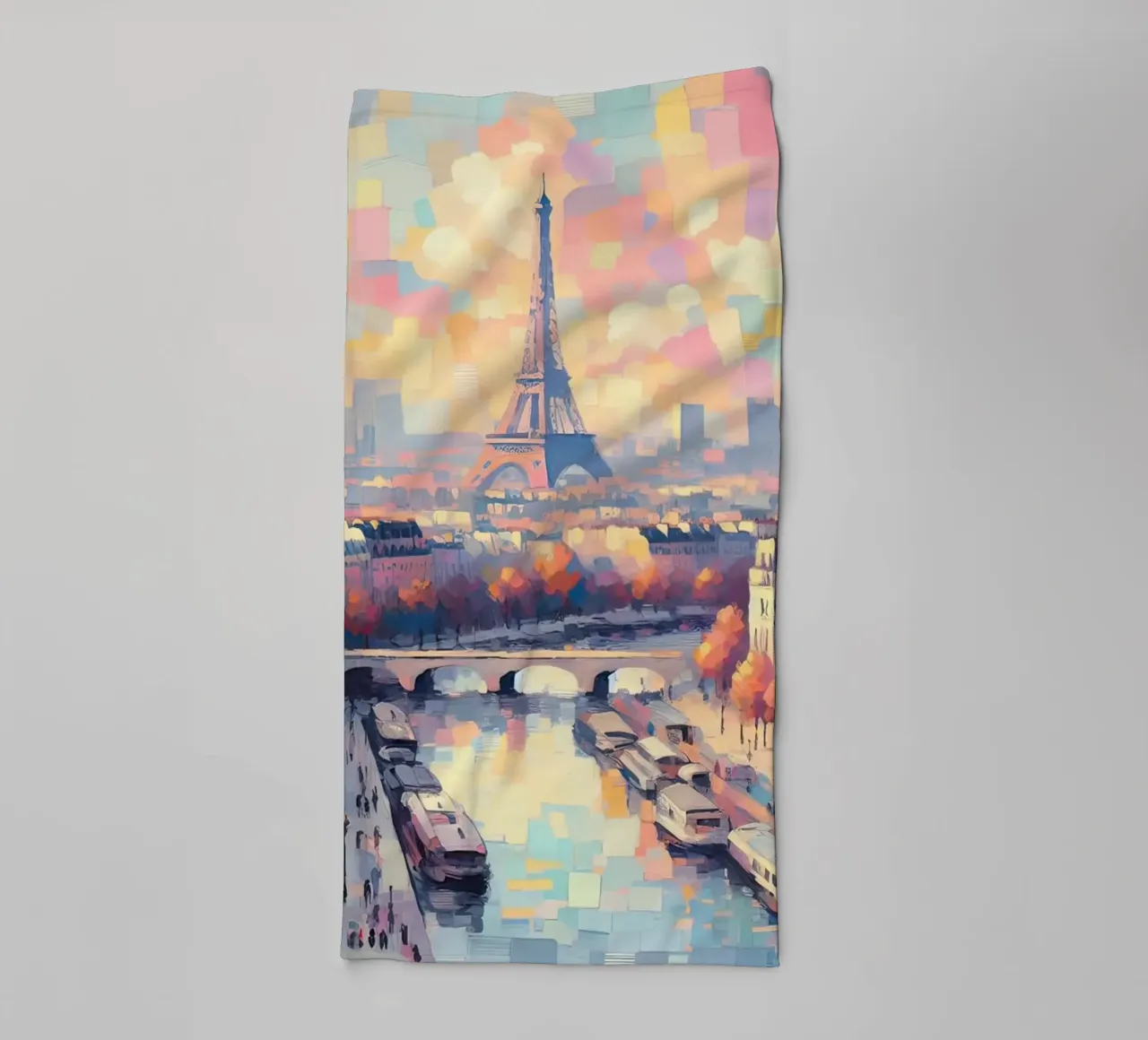 Parigi colore pastello asciugamano da bagno da 🎁 ARTVI-SHOP