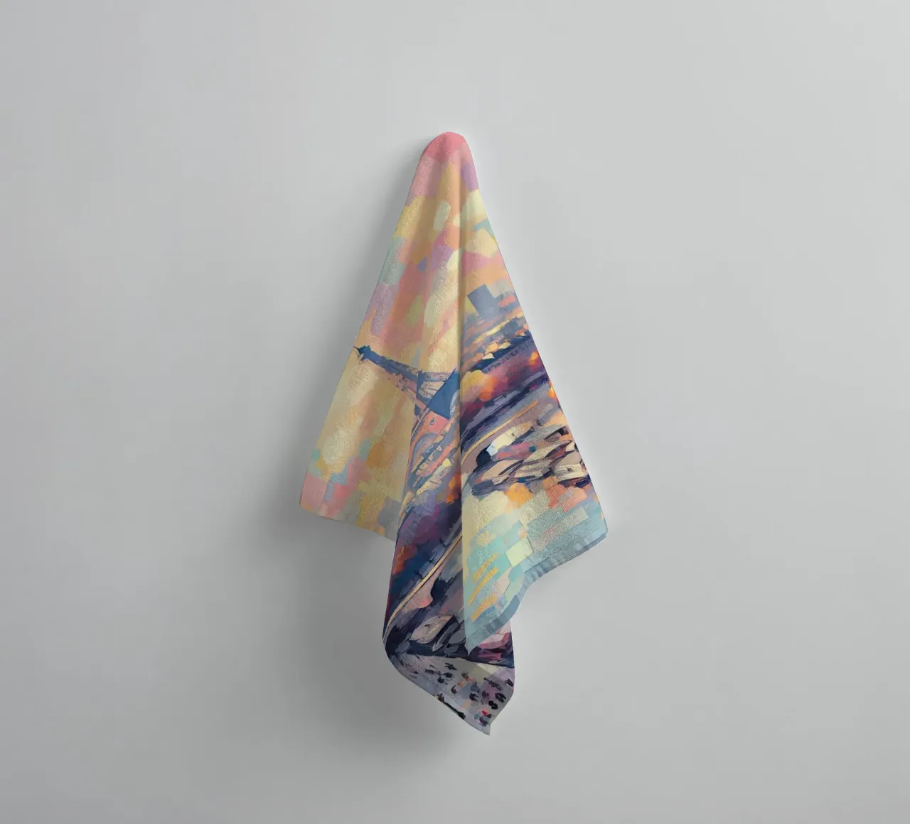 Parigi colore pastello asciugamano da bagno da 🎁 ARTVI-SHOP