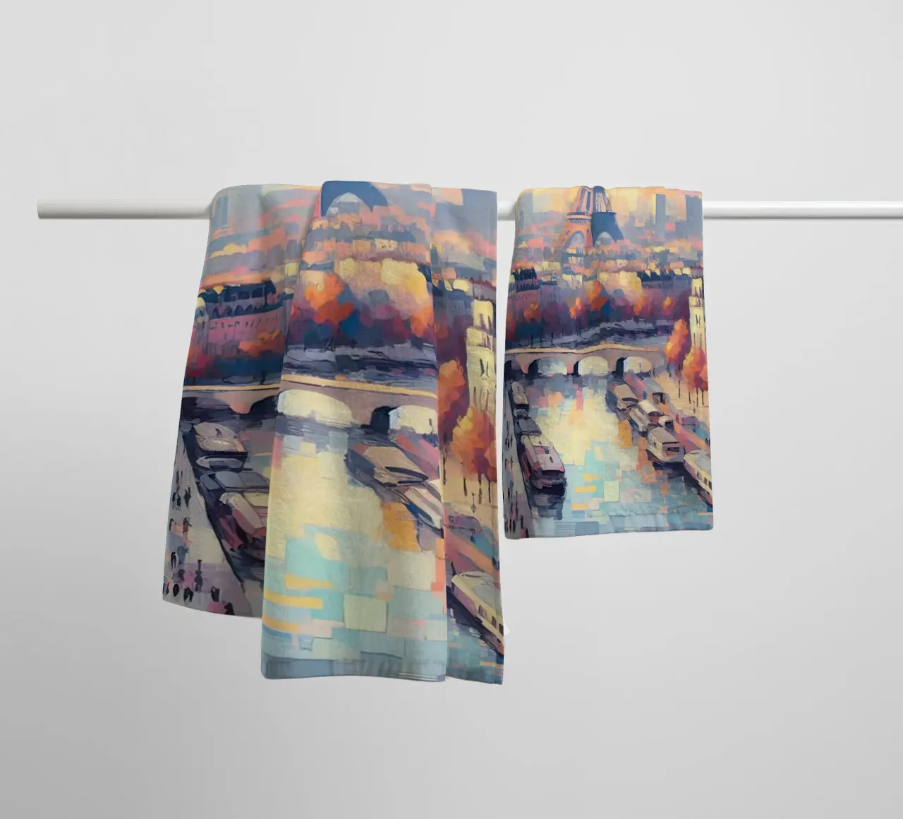 Parigi colore pastello asciugamano da bagno da 🎁 ARTVI-SHOP
