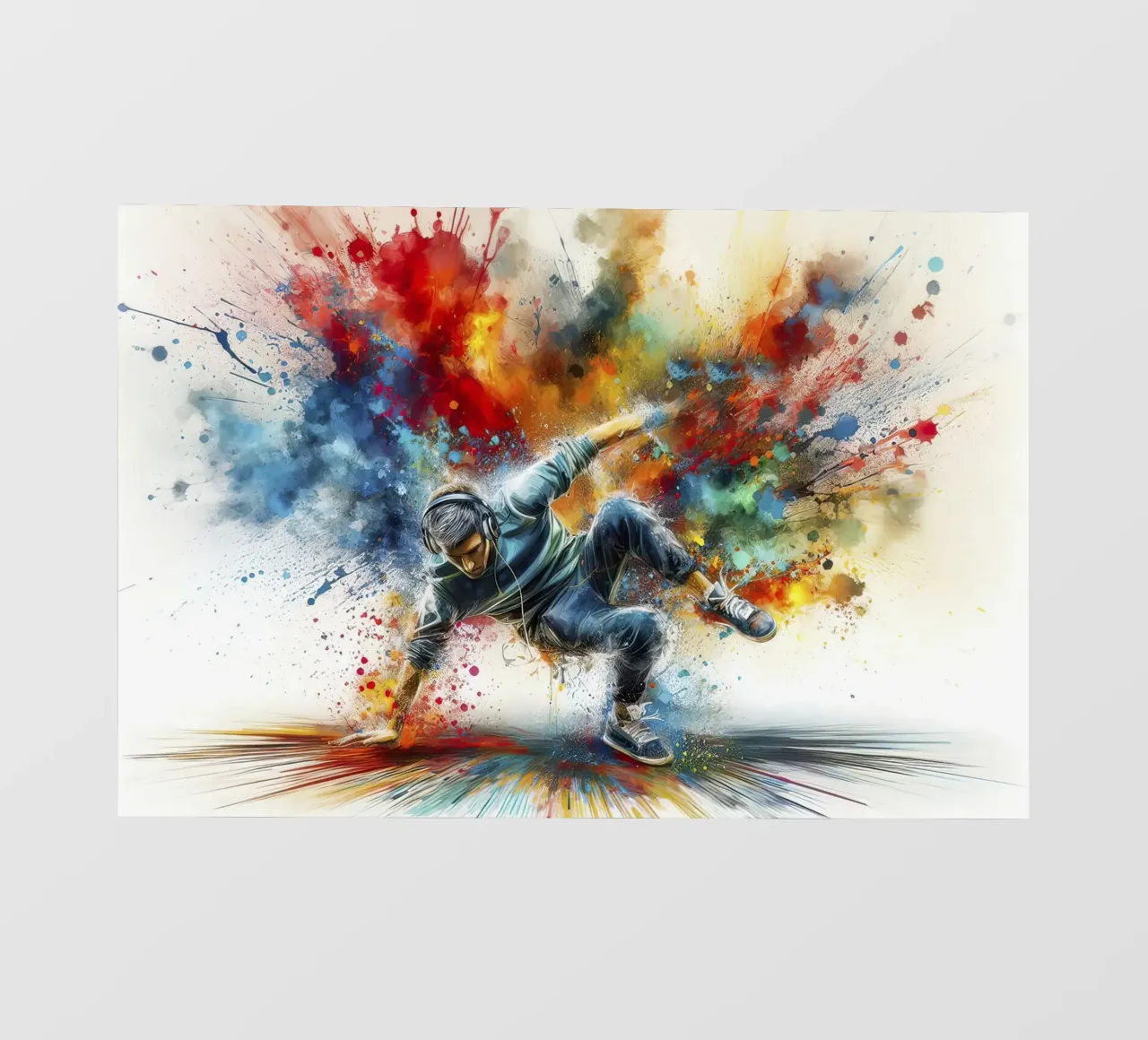 breakdance dansen fotobehang van 🎁 NOBELART