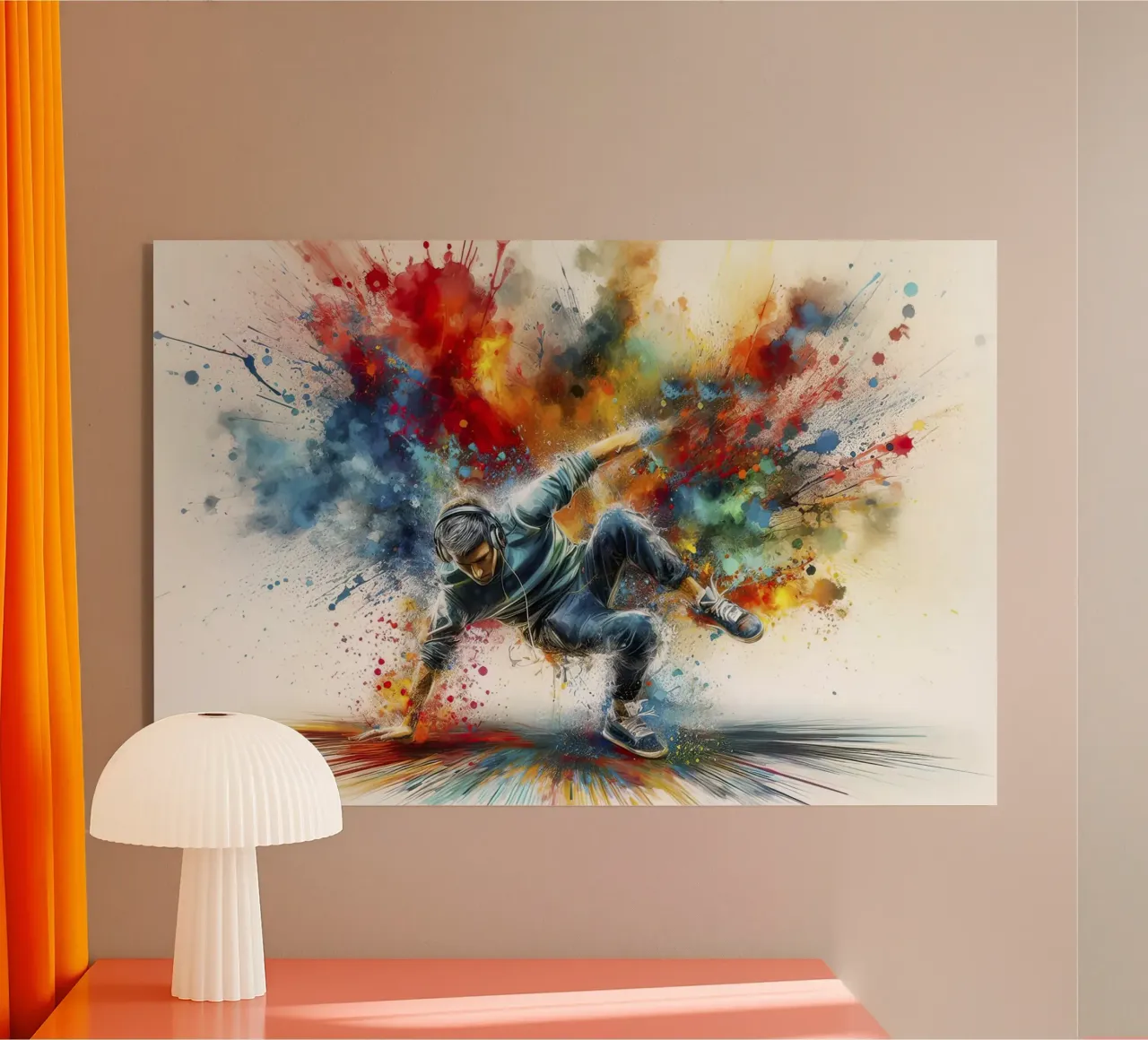 Dancing breakdance acrylic glass by 🎁 NOBELART