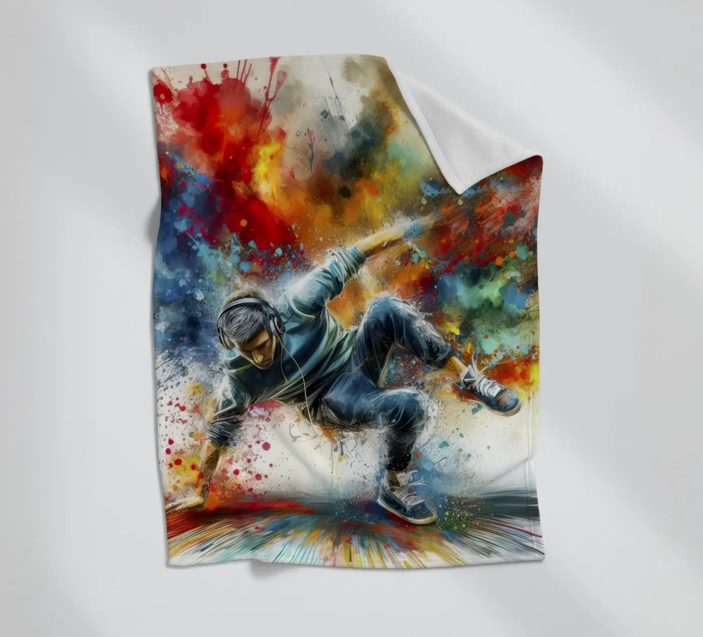 Danse breakdance plaid polaire de 🎁 NOBELART