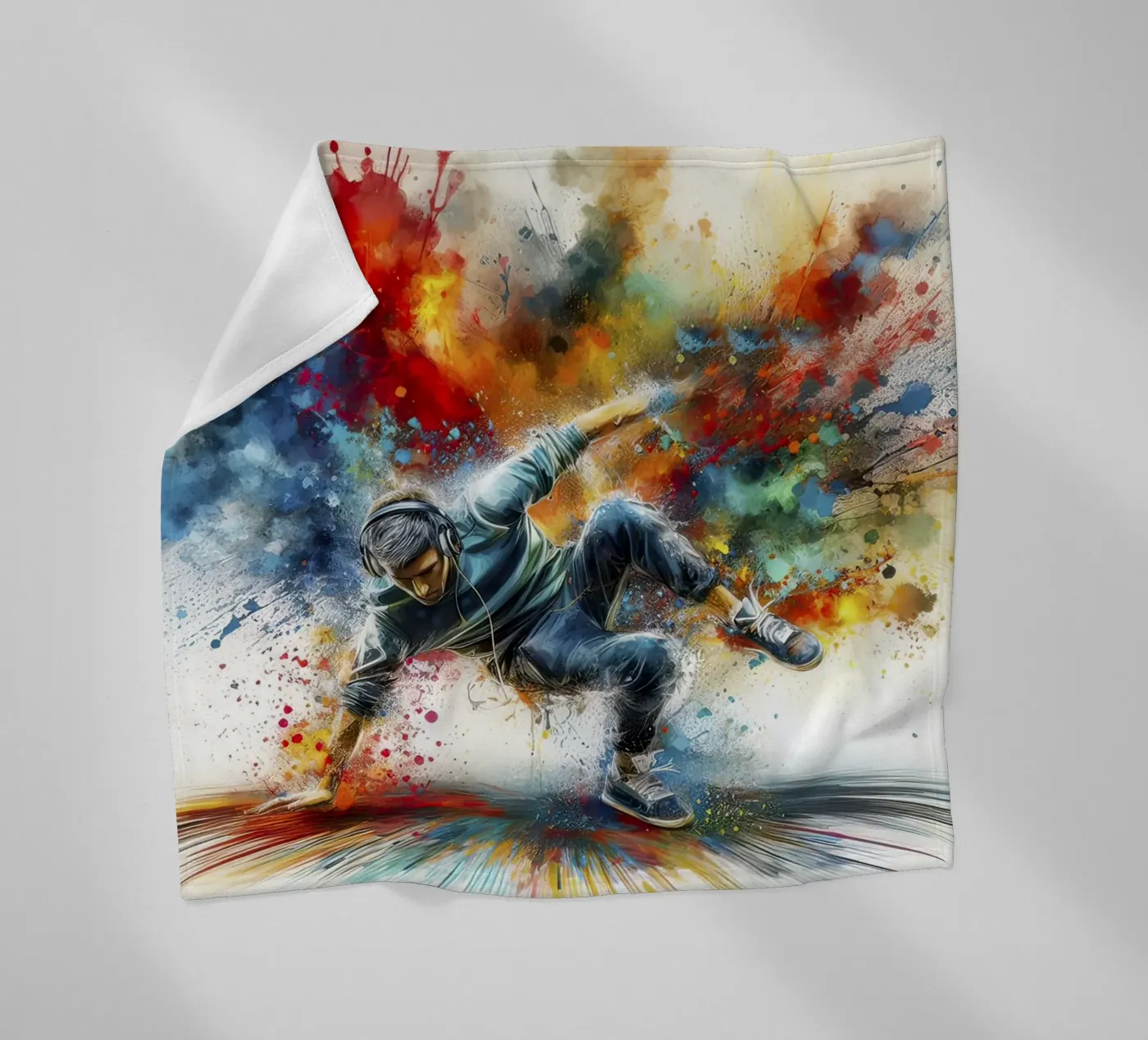 Danse breakdance plaid polaire de 🎁 NOBELART