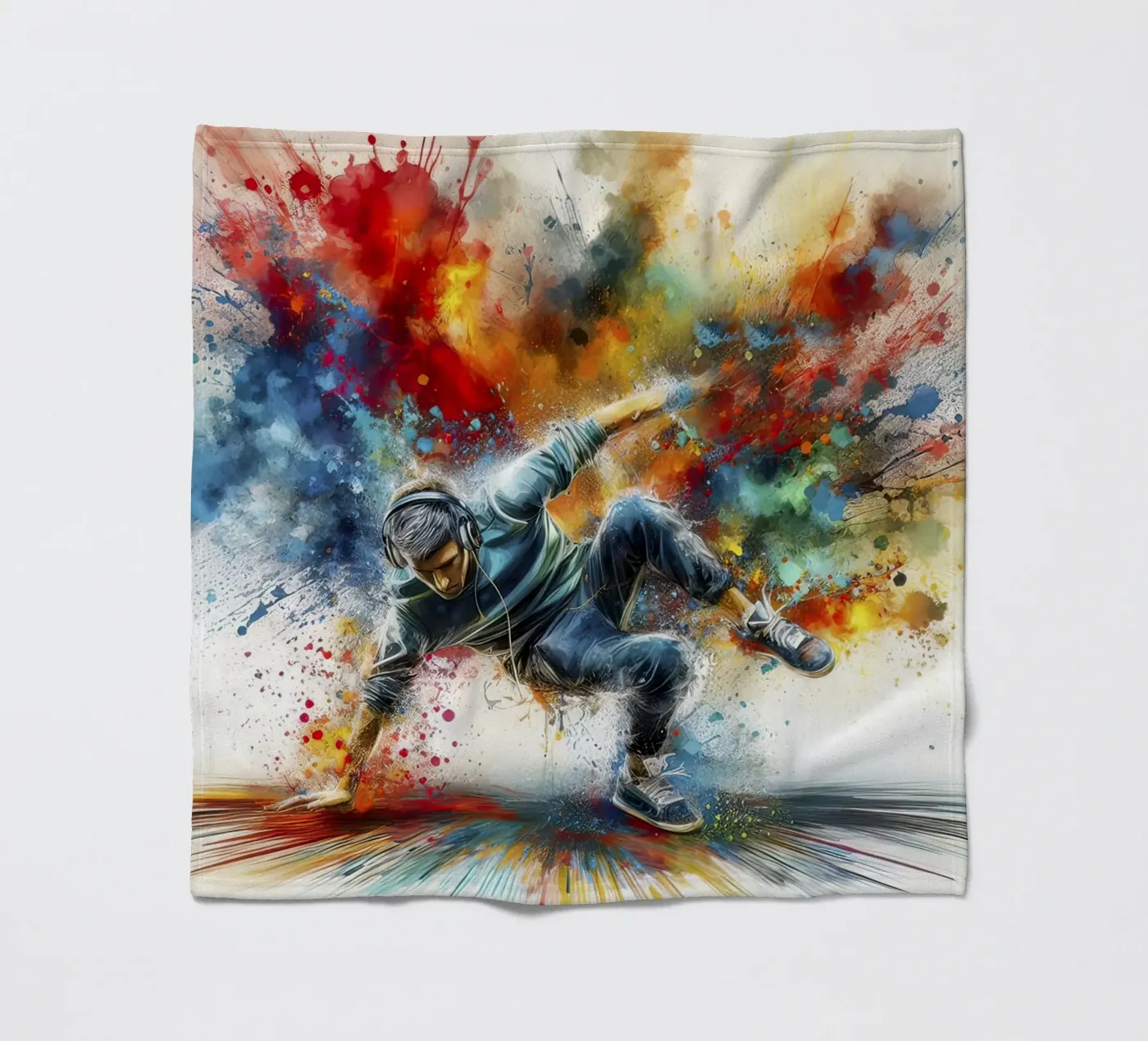 Danse breakdance plaid polaire de 🎁 NOBELART