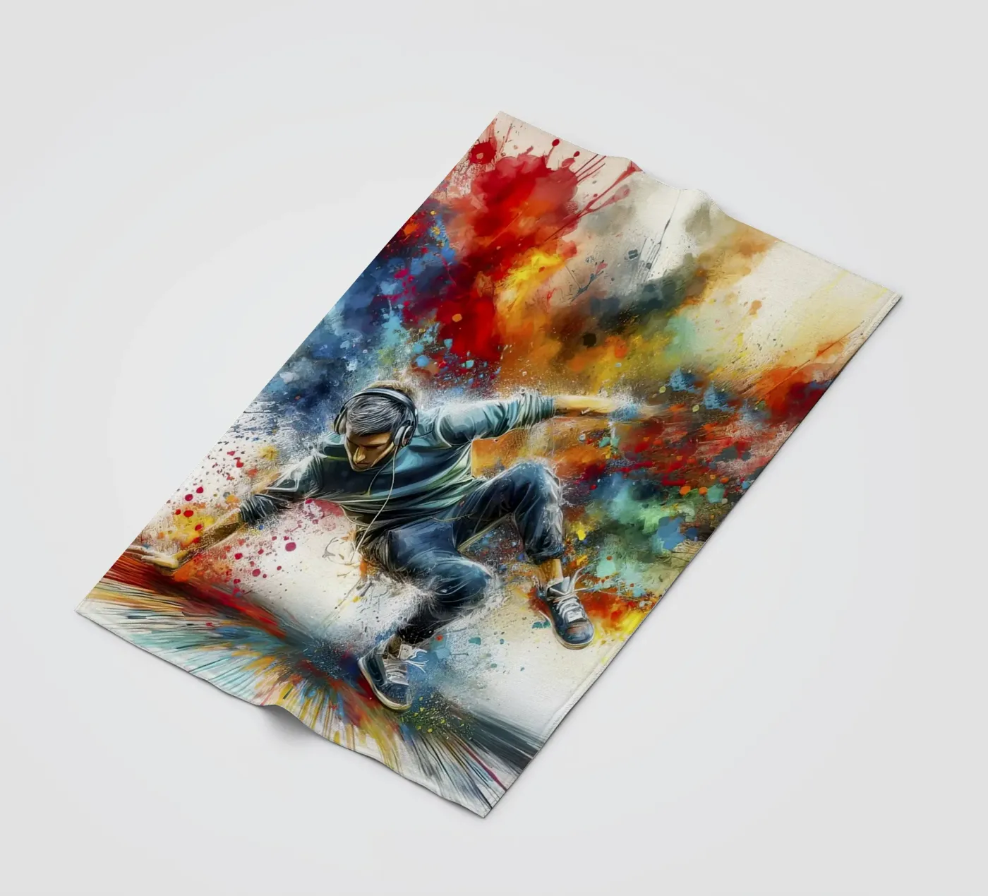 Danse breakdance plaid polaire de 🎁 NOBELART