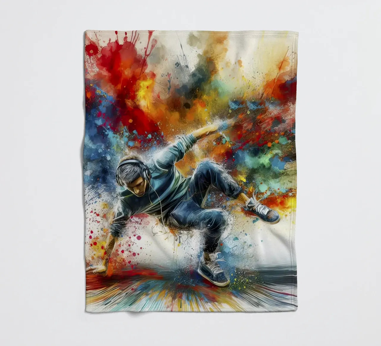Breakdance tanzen Fleecedecke von 🎁 NOBELART