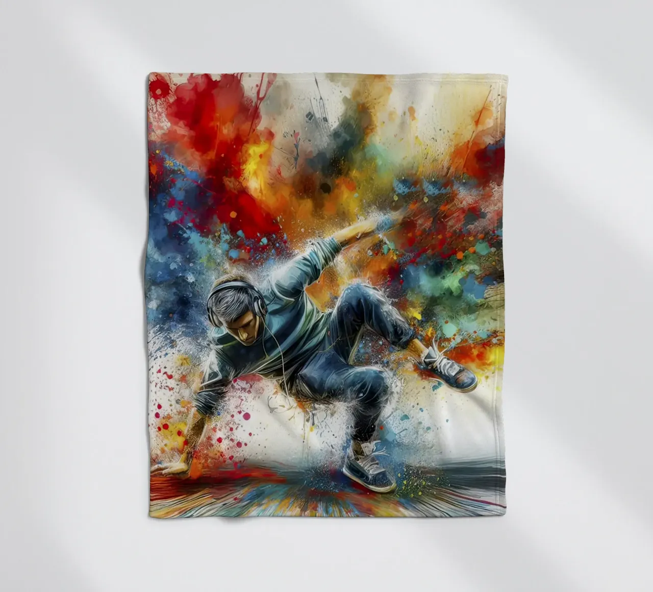 Breakdance tanzen Fleecedecke von 🎁 NOBELART
