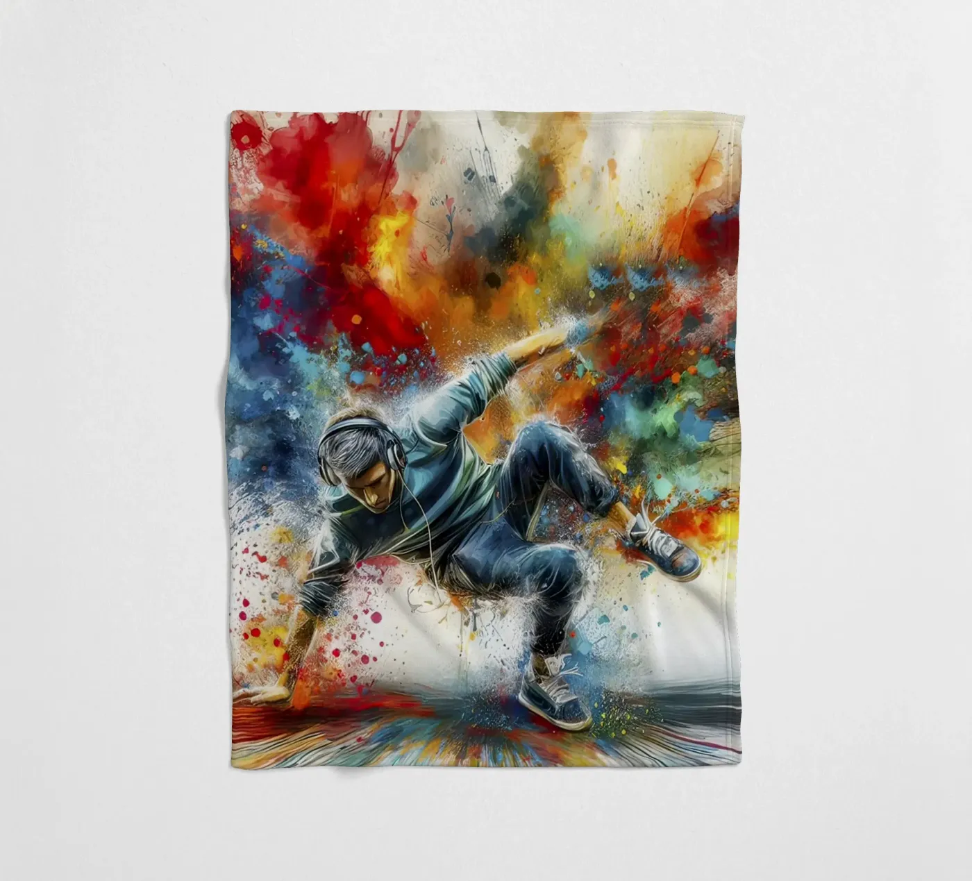 Danse breakdance plaid polaire de 🎁 NOBELART