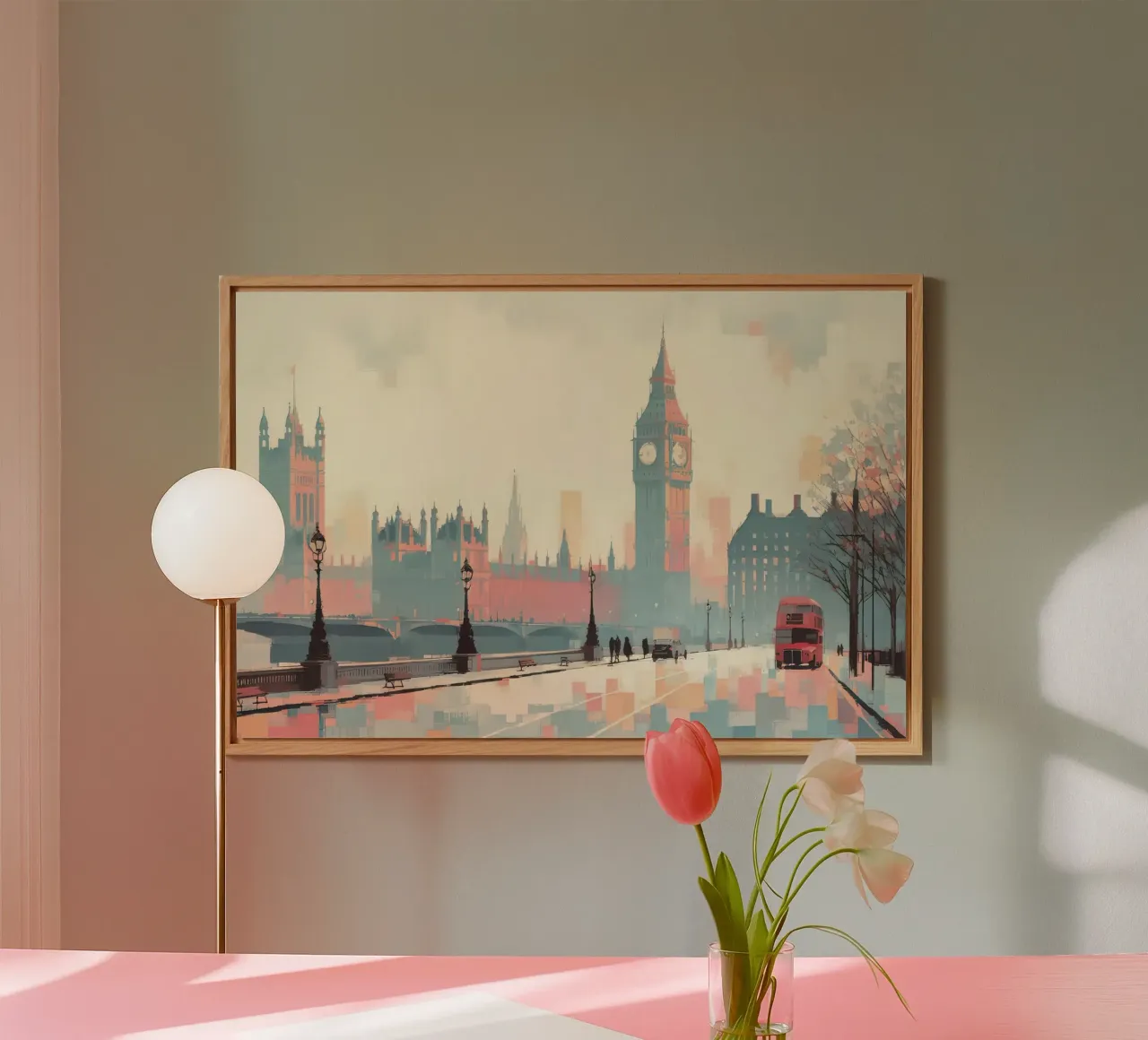 London pastel colour alu-dibond by 🎁 ARTVI-SHOP