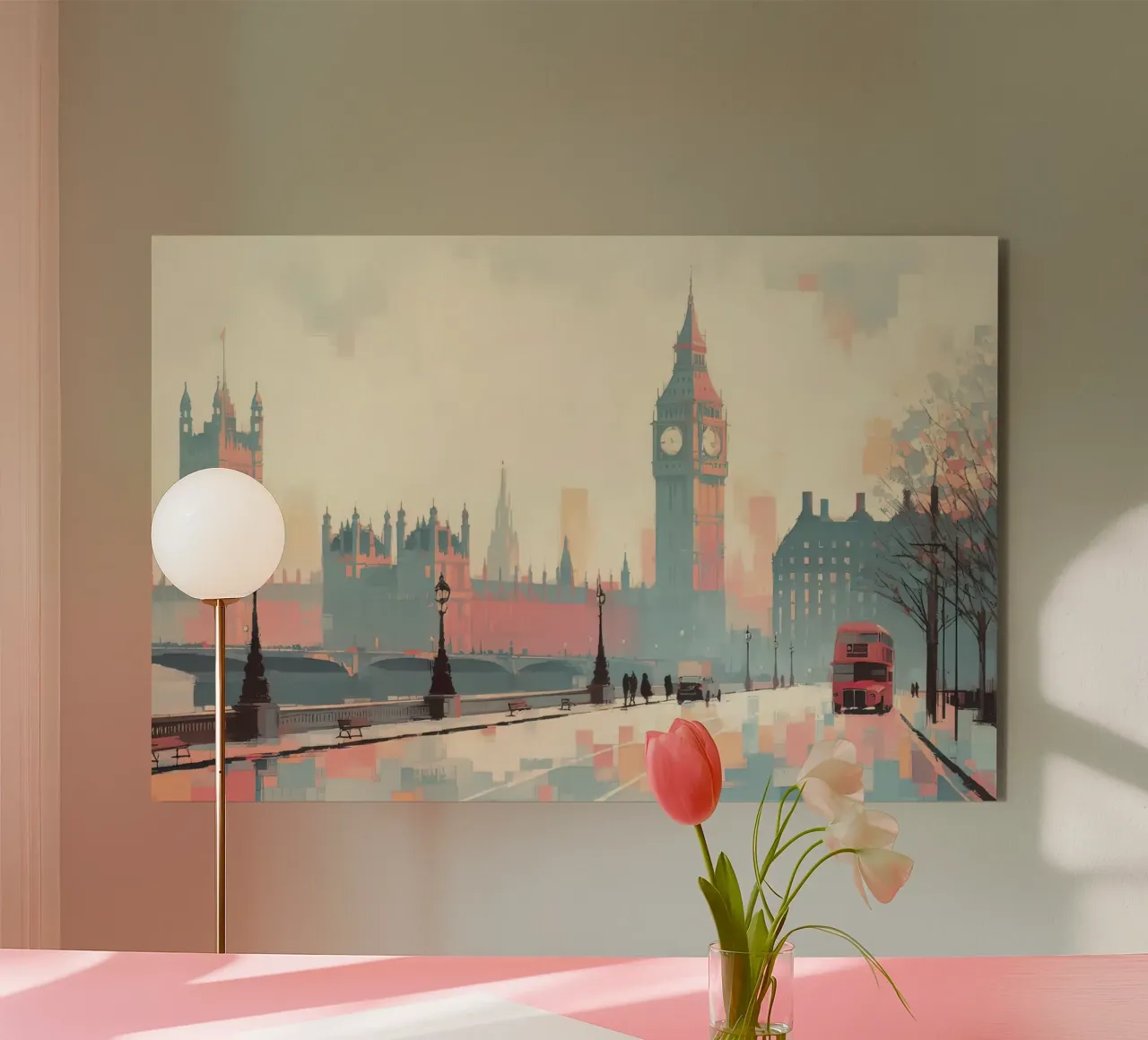 London pastel colour alu-dibond by 🎁 ARTVI-SHOP