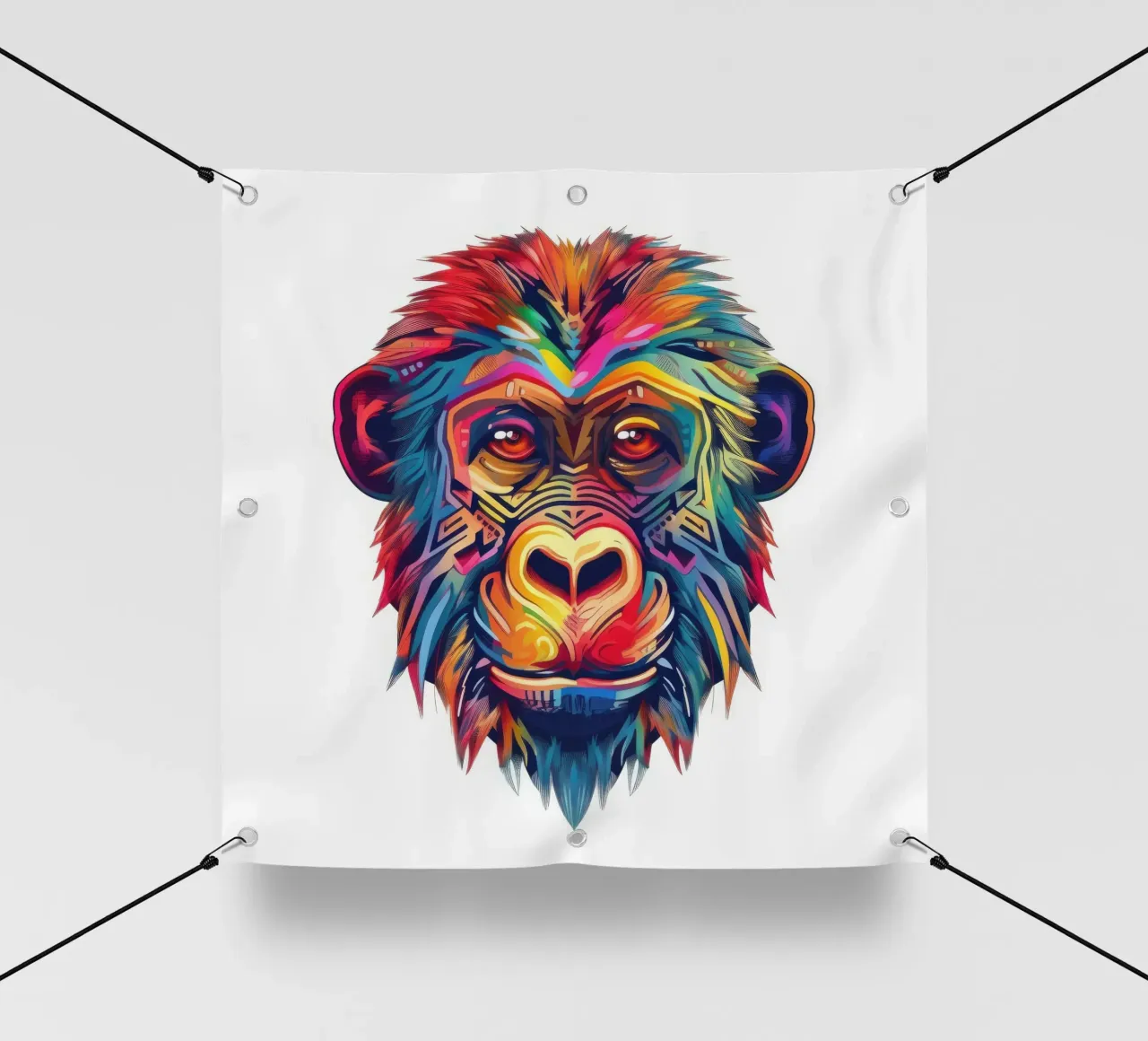Babbuino Tatoo telo in pvc da Animal Portraits