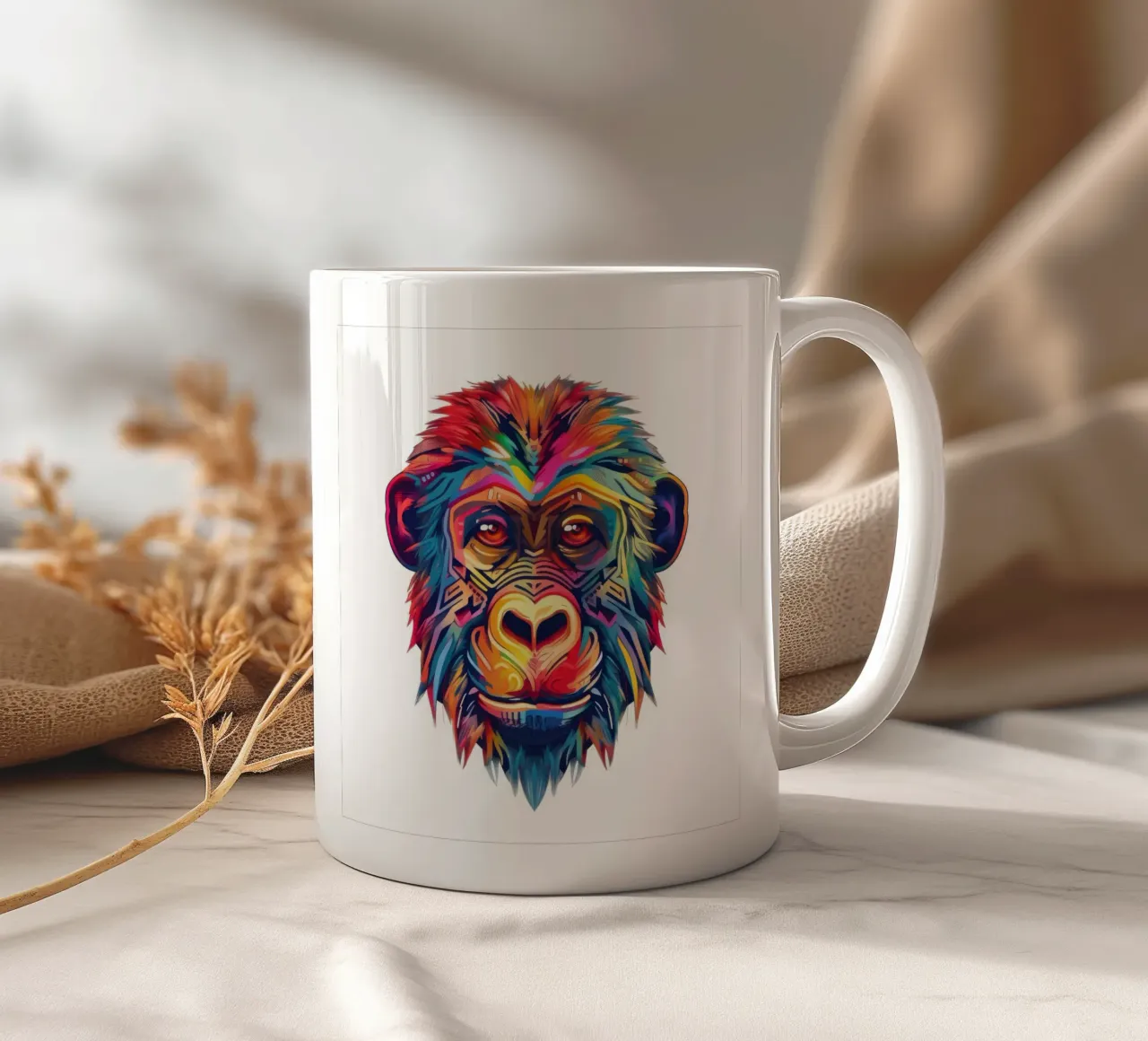 Babbuino Tatoo tazza in ceramica da Animal Portraits