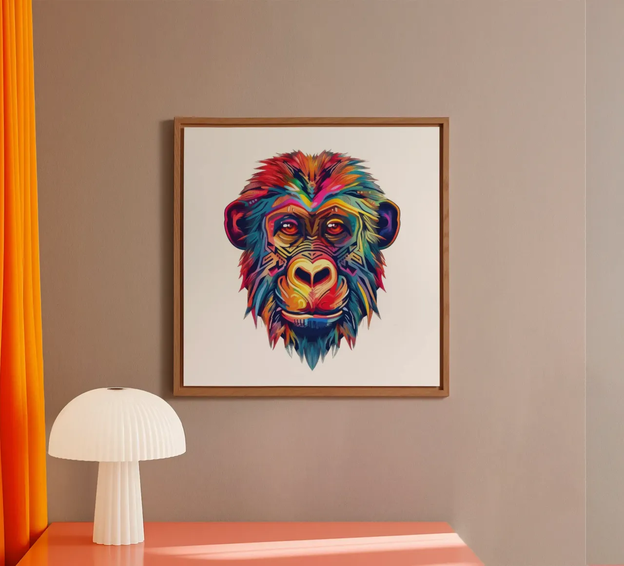 Babbuino Tatoo alluminio dibond da Animal Portraits