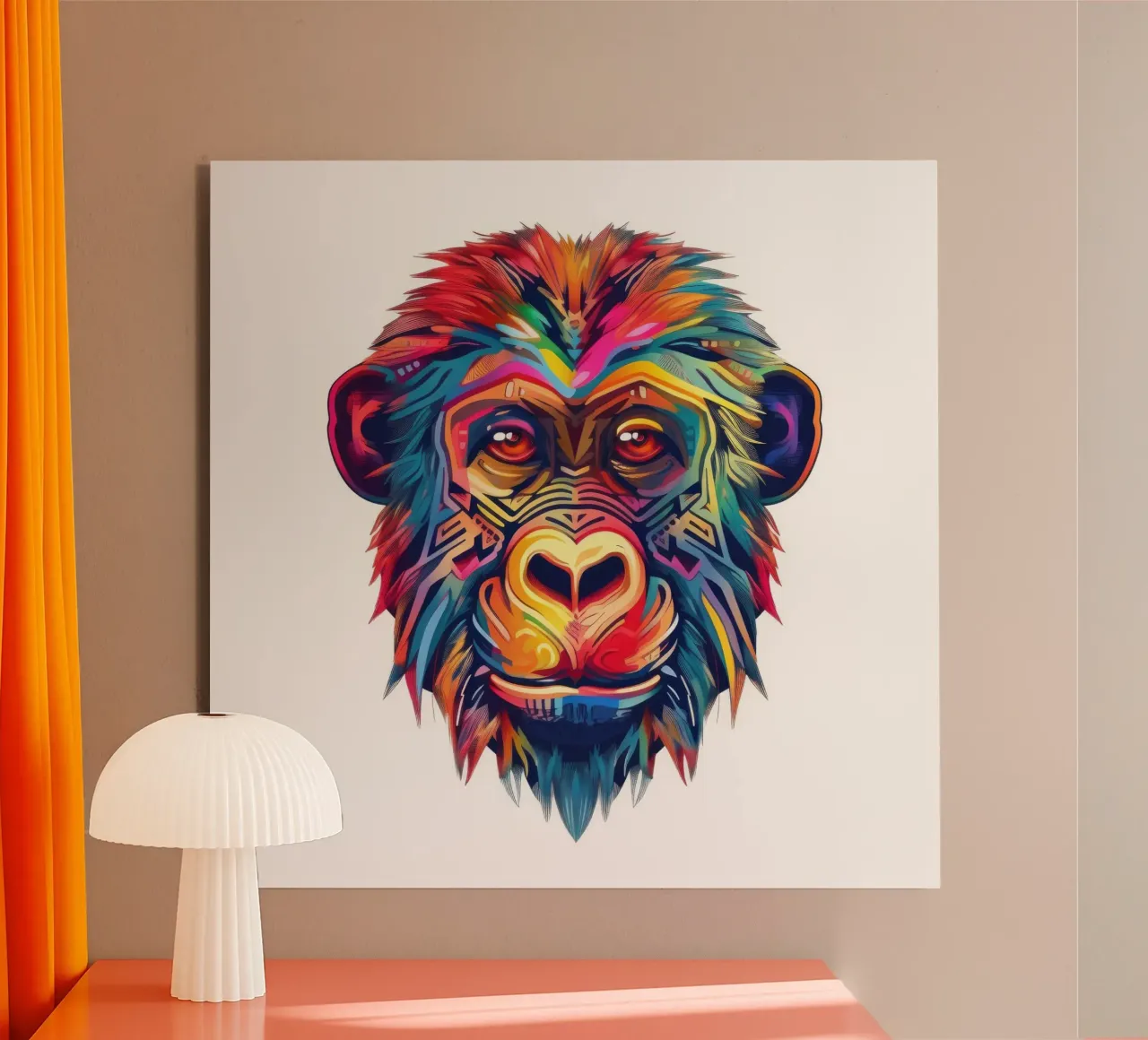 Babbuino Tatoo alluminio dibond da Animal Portraits