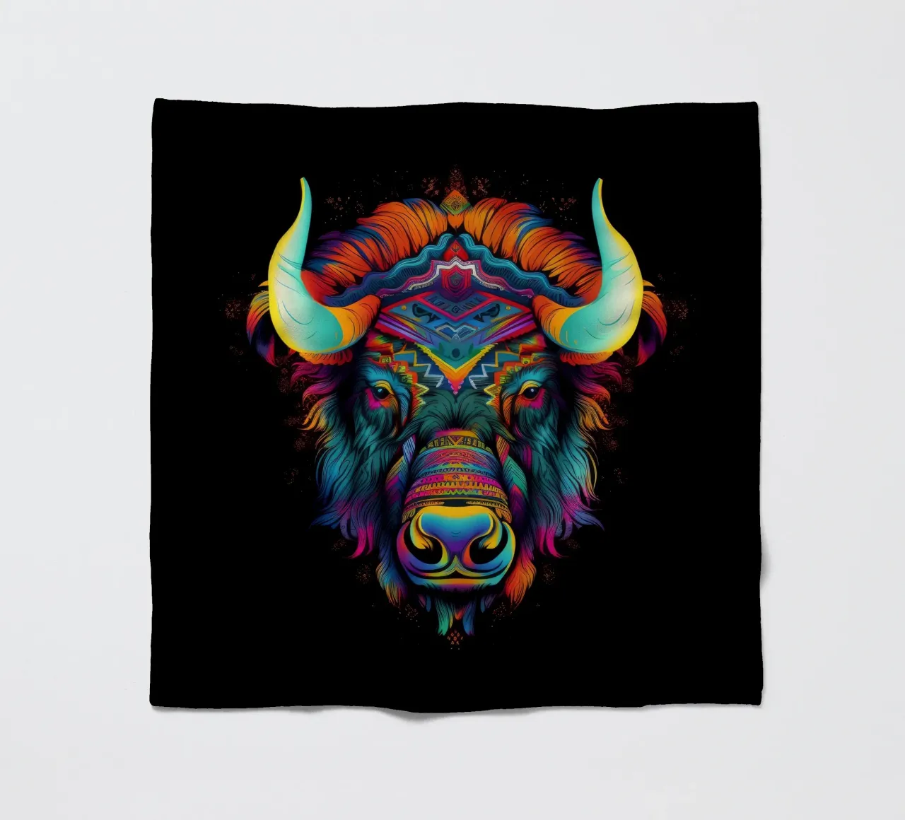 Bisonte Tatoo coperta in pile da Animal Portraits