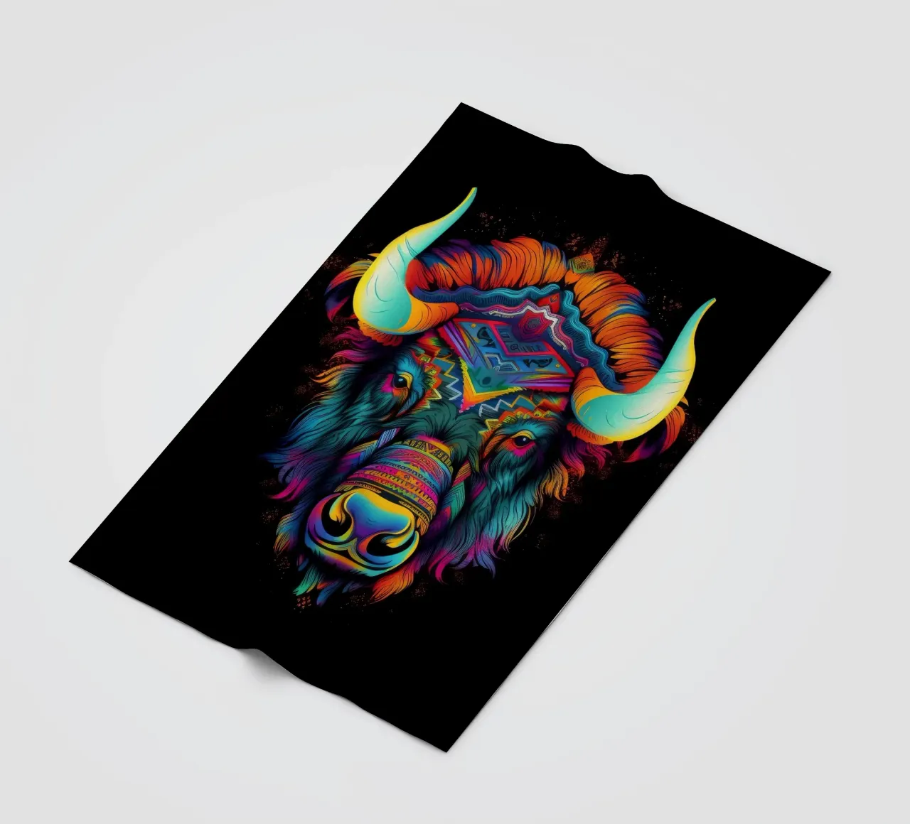 Bisonte Tatoo coperta in pile da Animal Portraits