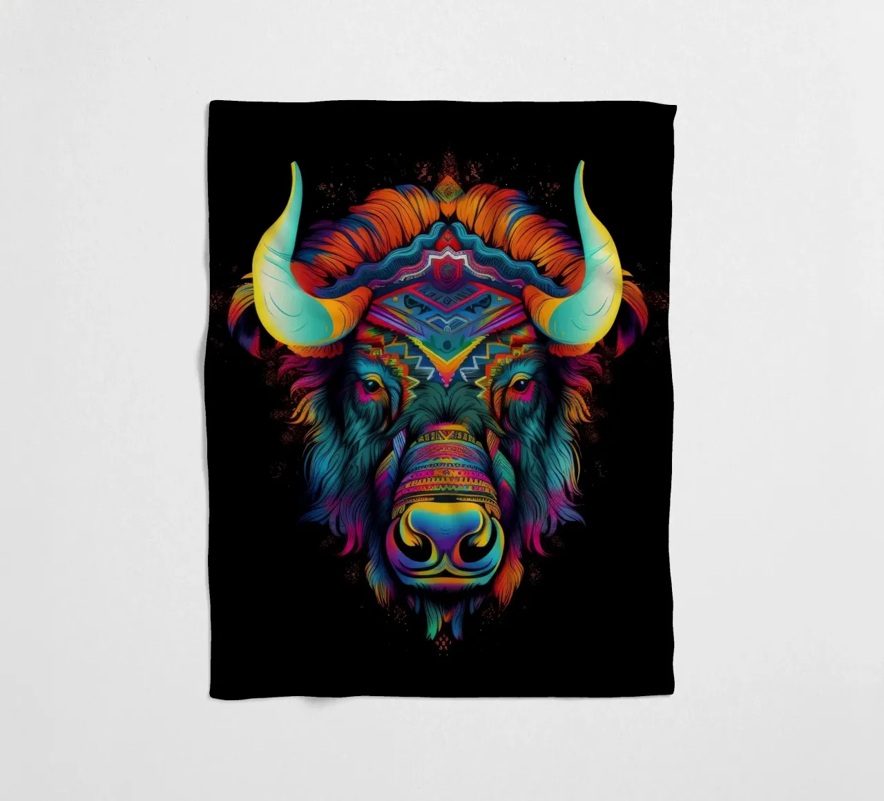 Bisonte Tatoo coperta in pile da Animal Portraits