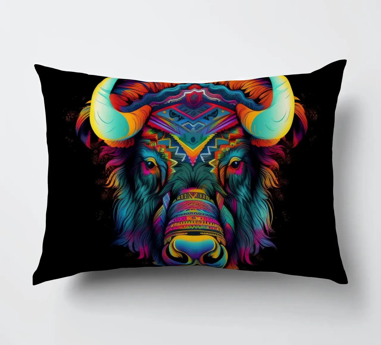 Bisonte Tatoo cuscino da Animal Portraits