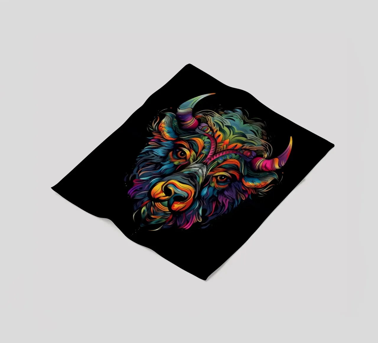 Bisonte Tatoo coperta in pile da Animal Portraits