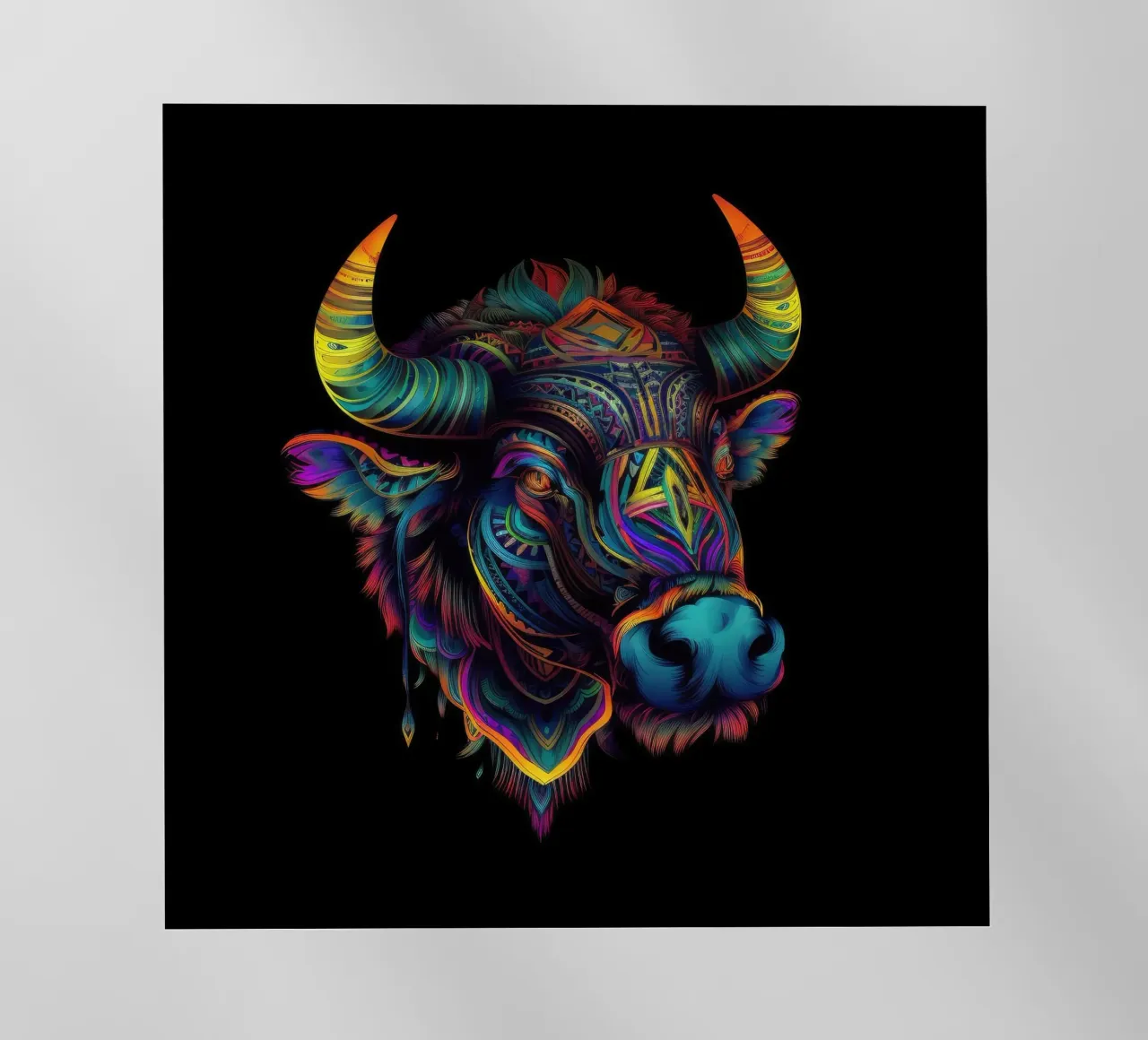 Bisonte Tatoo pellicola backlit da Animal Portraits