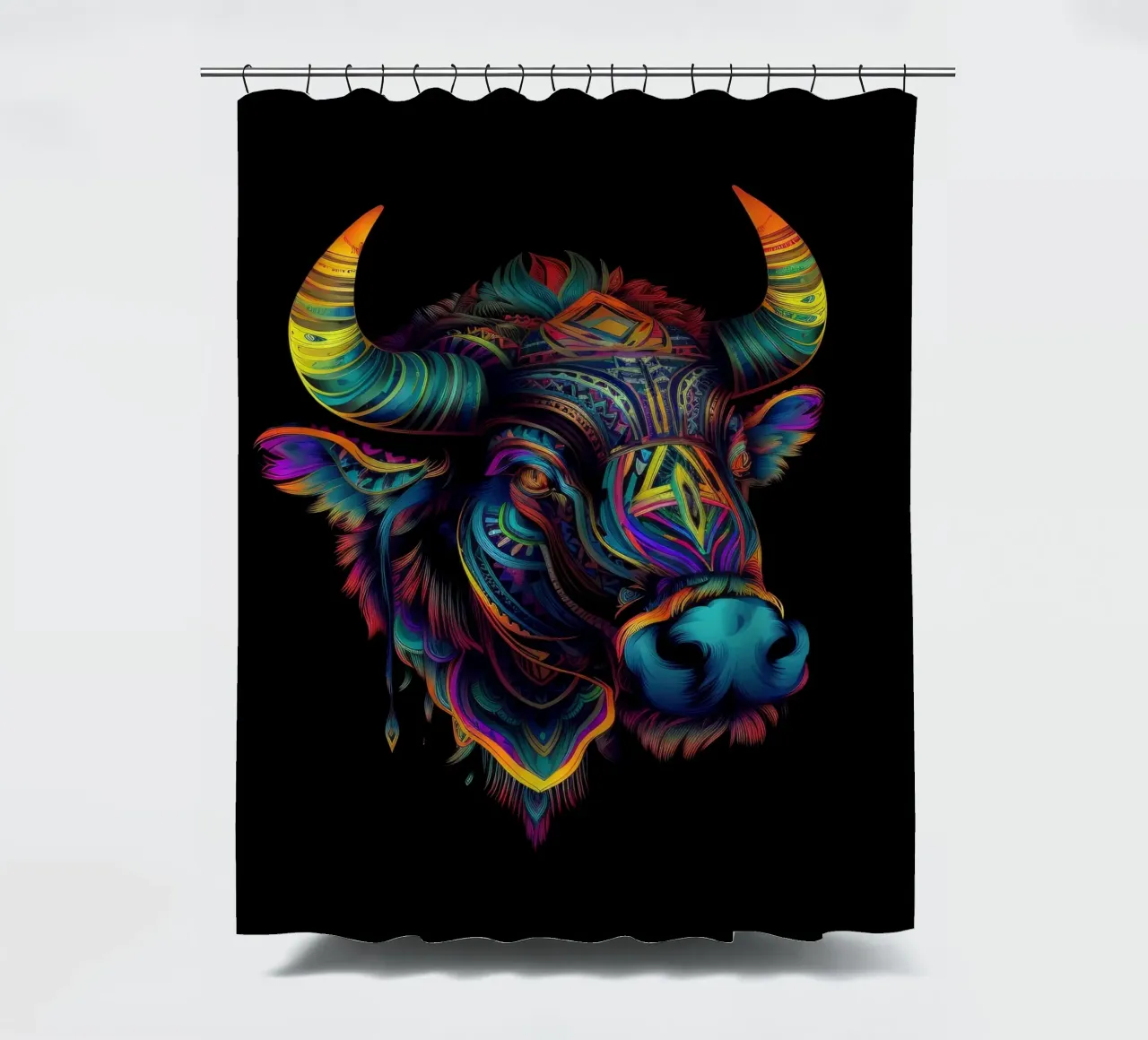 Bisonte Tatoo tenda da doccia da Animal Portraits
