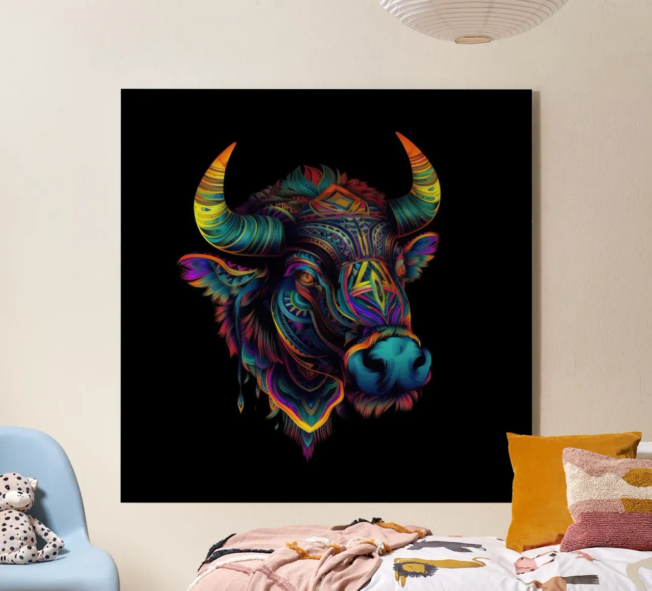 Bisonte Tatoo plexiglass da Animal Portraits