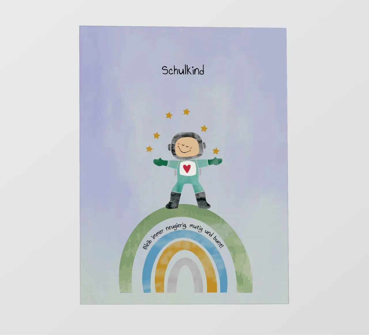 Schulkind - kleiner Astronaut pellicola backlit da maramirage