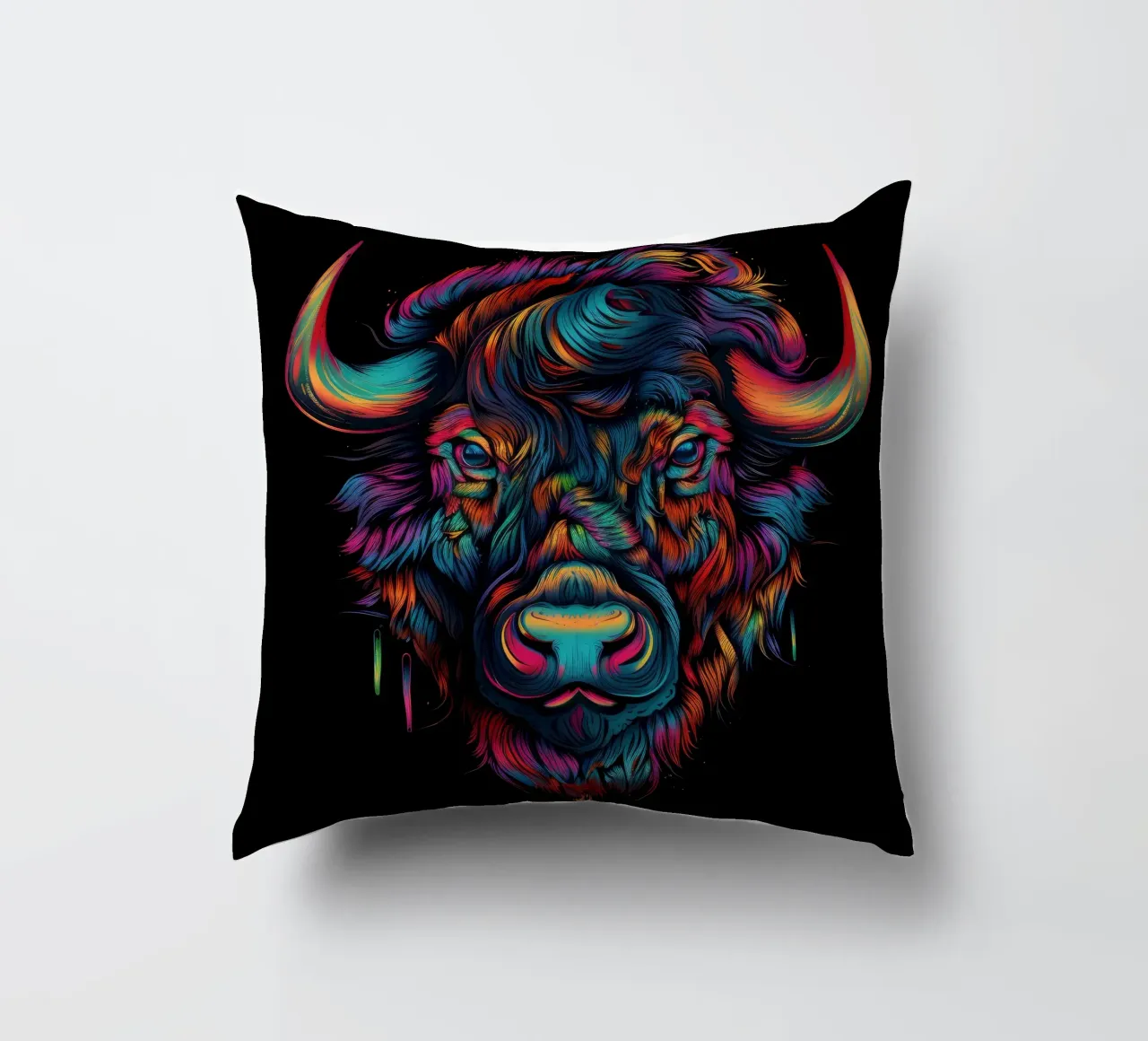 Tatoo Bison cojín de Animal Portraits