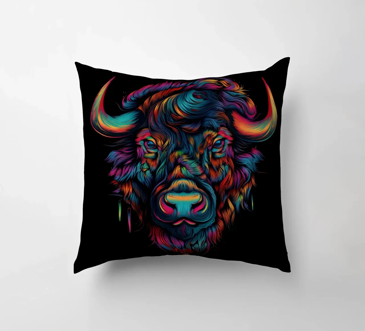 Tatoo Bison cojín de Animal Portraits
