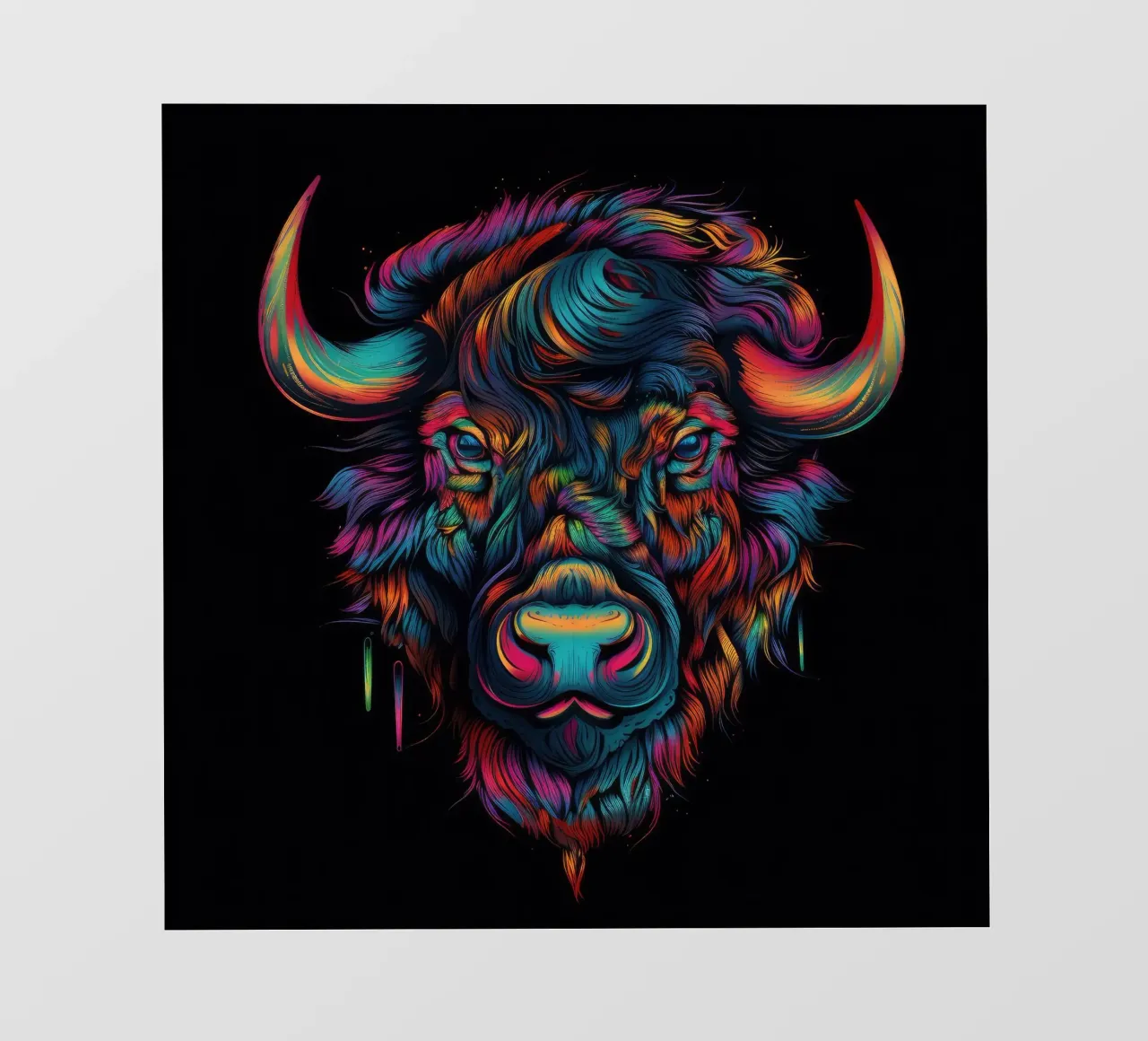 Bisonte Tatoo telo in pvc da Animal Portraits