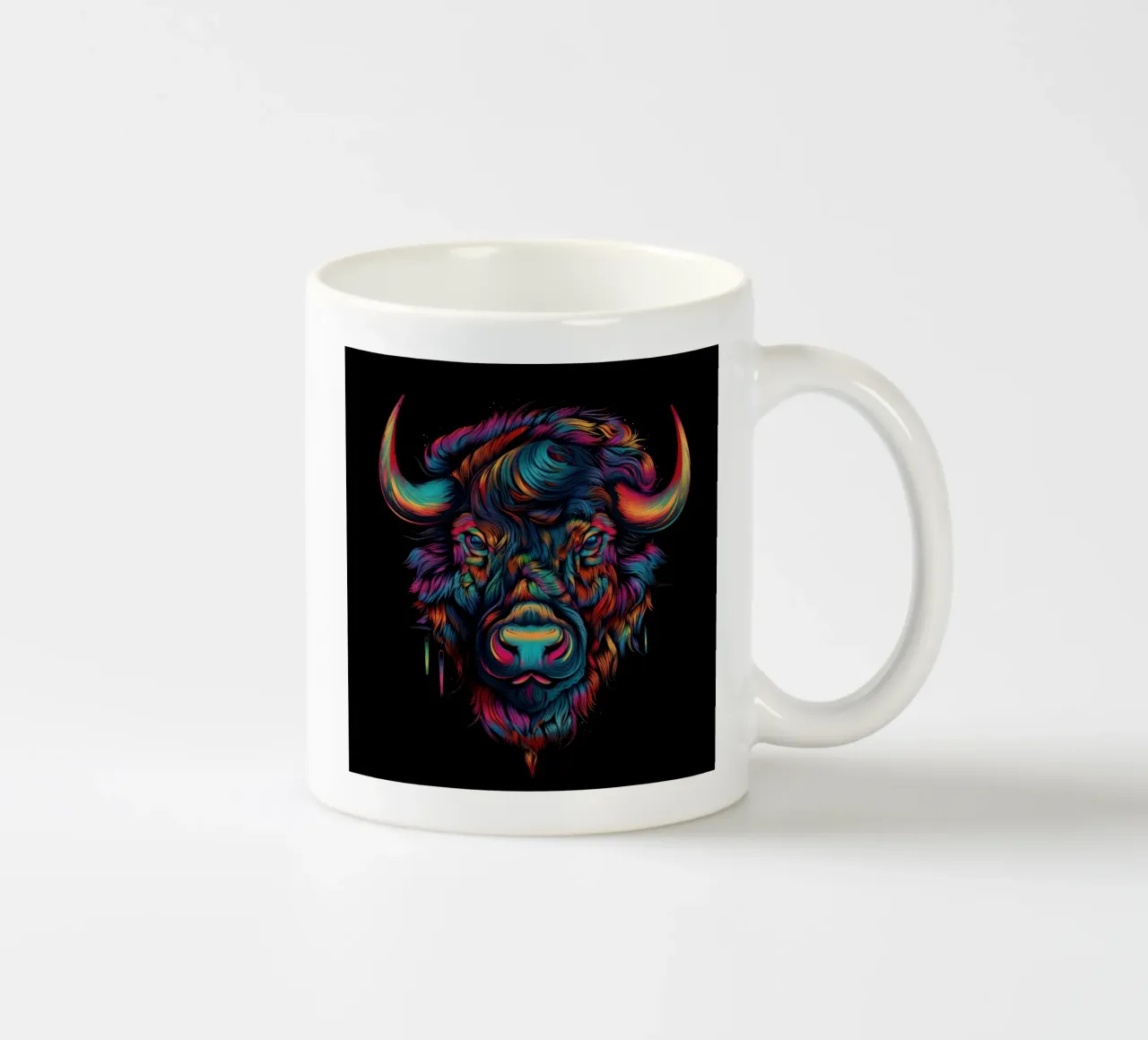 Tatoo Wisent Keramik Tasse von Animal Portraits