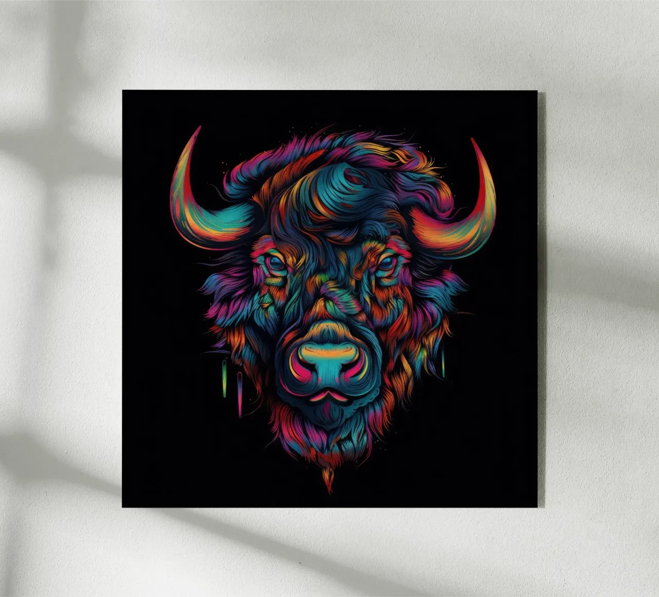 Bisonte Tatoo plexiglass da Animal Portraits