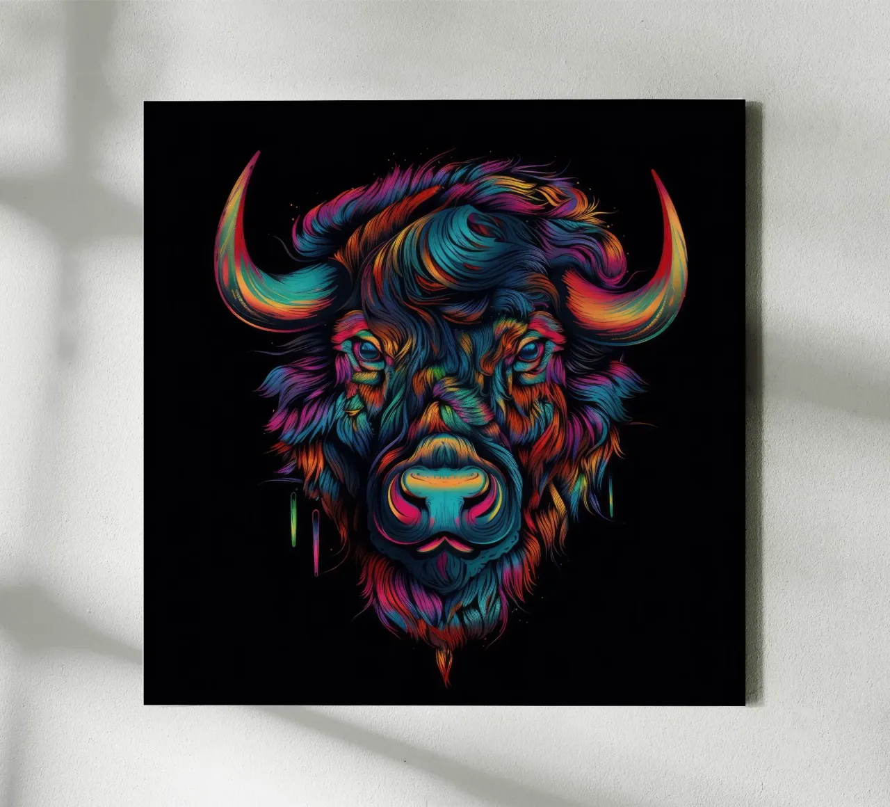 Bisonte Tatoo tela da Animal Portraits