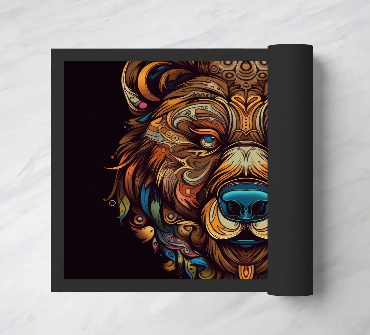 Tatoo Orso Marrone zerbino da Animal Portraits