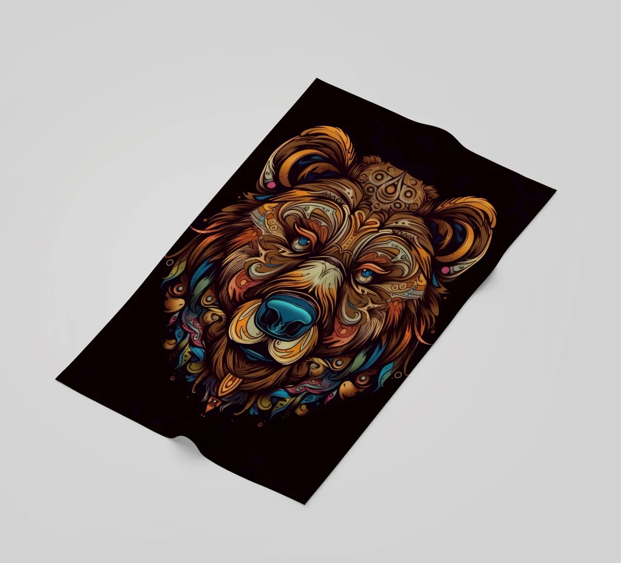 Tatoo Orso Marrone telo mare da Animal Portraits