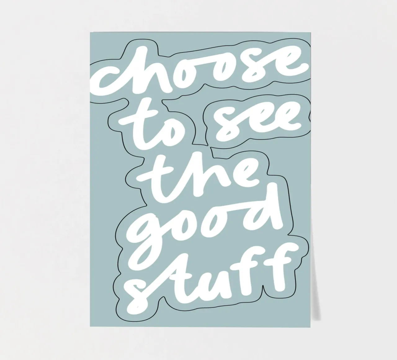 Kies ervoor om het goede te zien Inspirerende typografie Print stickervel van THE MOTIVATED TYPE