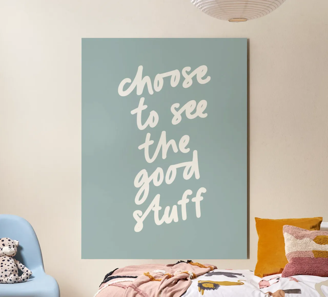 Choose to See the Good Stuff Inspirational Typography Print (Elige ver lo bueno) aluminio dibond de THE MOTIVATED TYPE