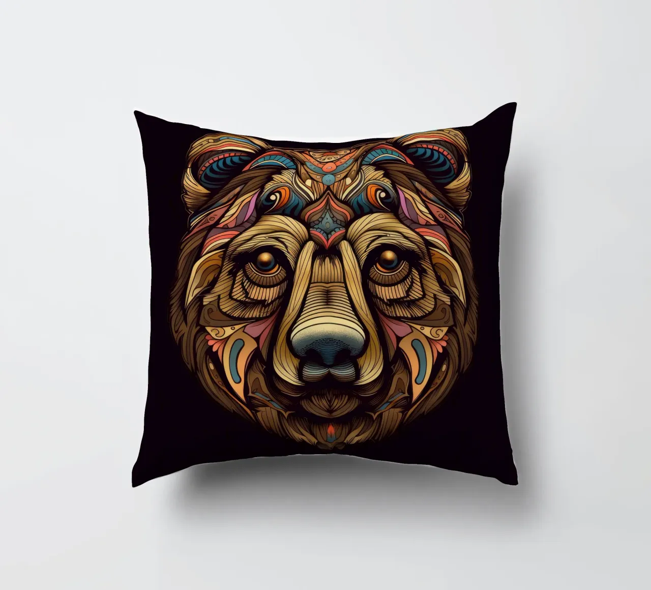 Tatoo Orso Marrone cuscino da Animal Portraits