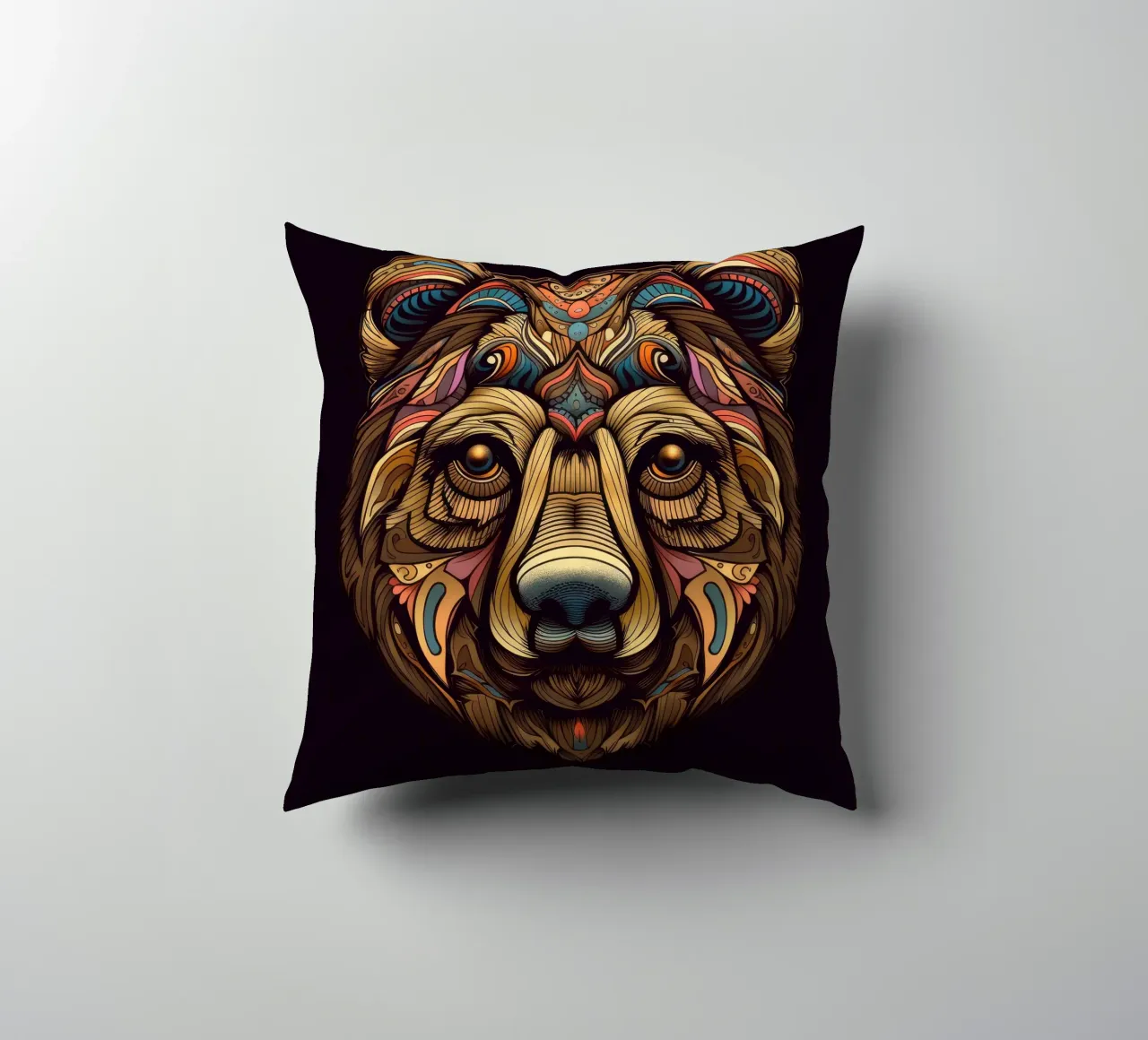 Tatoo Orso Marrone cuscino da Animal Portraits