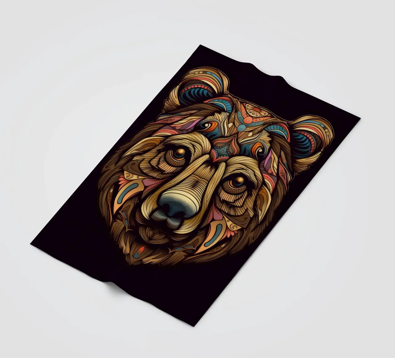 Tatoo Orso Marrone coperta in pile da Animal Portraits