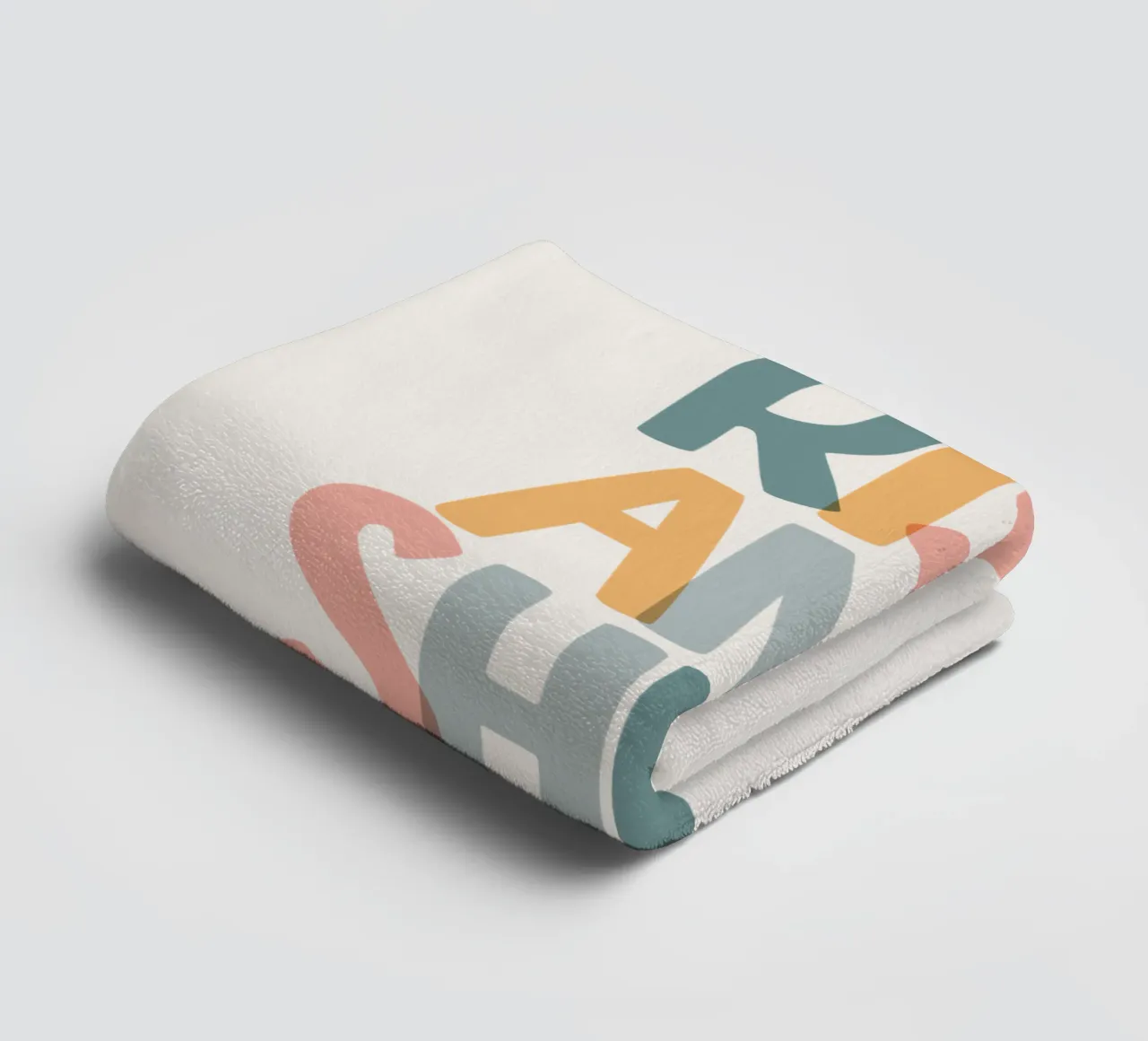 Rise and Shine Optimistic Colourful Typography Print towel by THE MOTIVATED TYPE