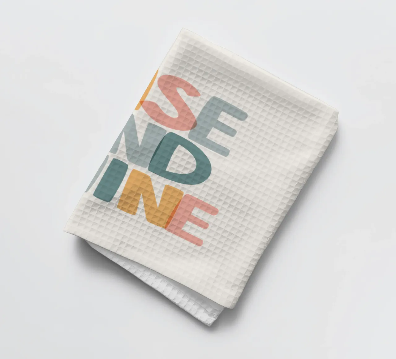 Rise and Shine Optimiste Typographie colorée Imprimé torchon de THE MOTIVATED TYPE