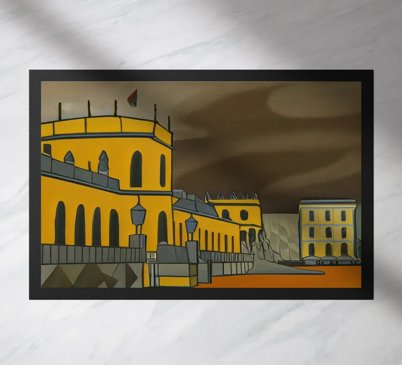 Sightseeing_Excursion_Kassel_2 doormat by Abstract Art by LK