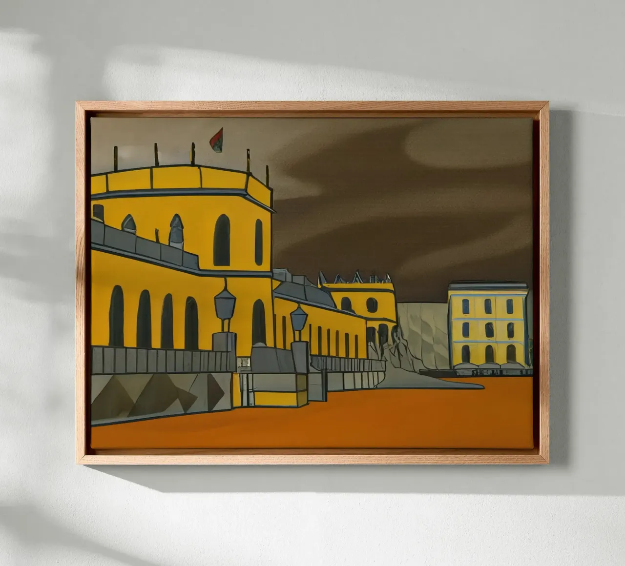 Escursione_di_città_di_Kassel_2 tela con Cornice a cassetta da Abstract Art by LK