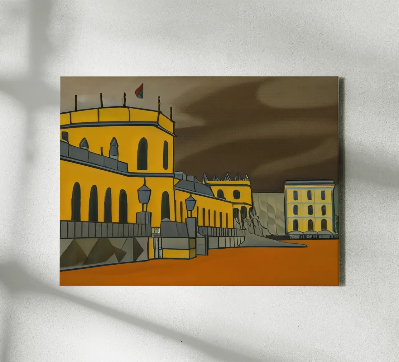 Escursione_di_città_di_Kassel_2 tela con Cornice a cassetta da Abstract Art by LK