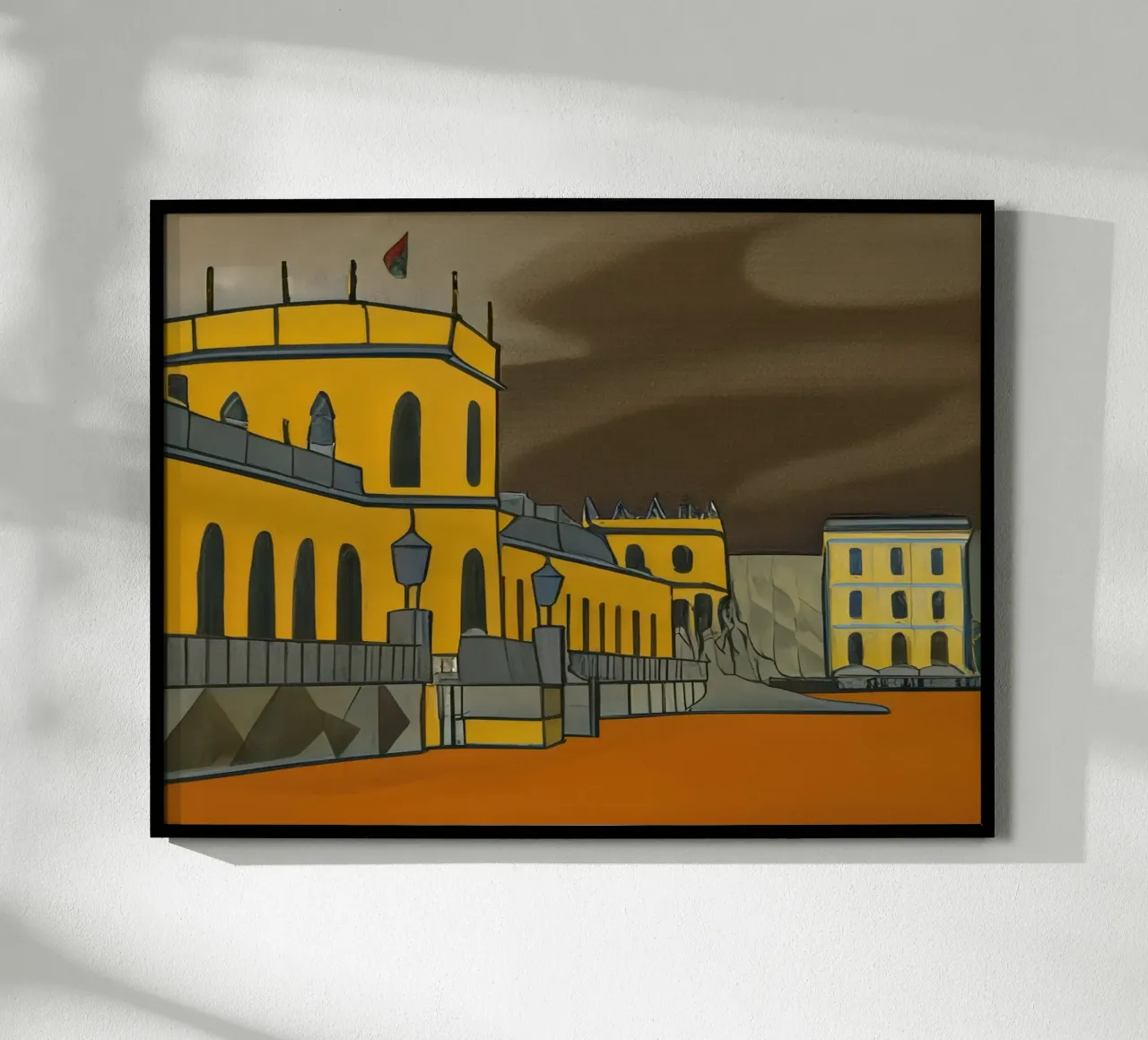 Escursione_di_città_di_Kassel_2 poster con telaio in plastica da Abstract Art by LK