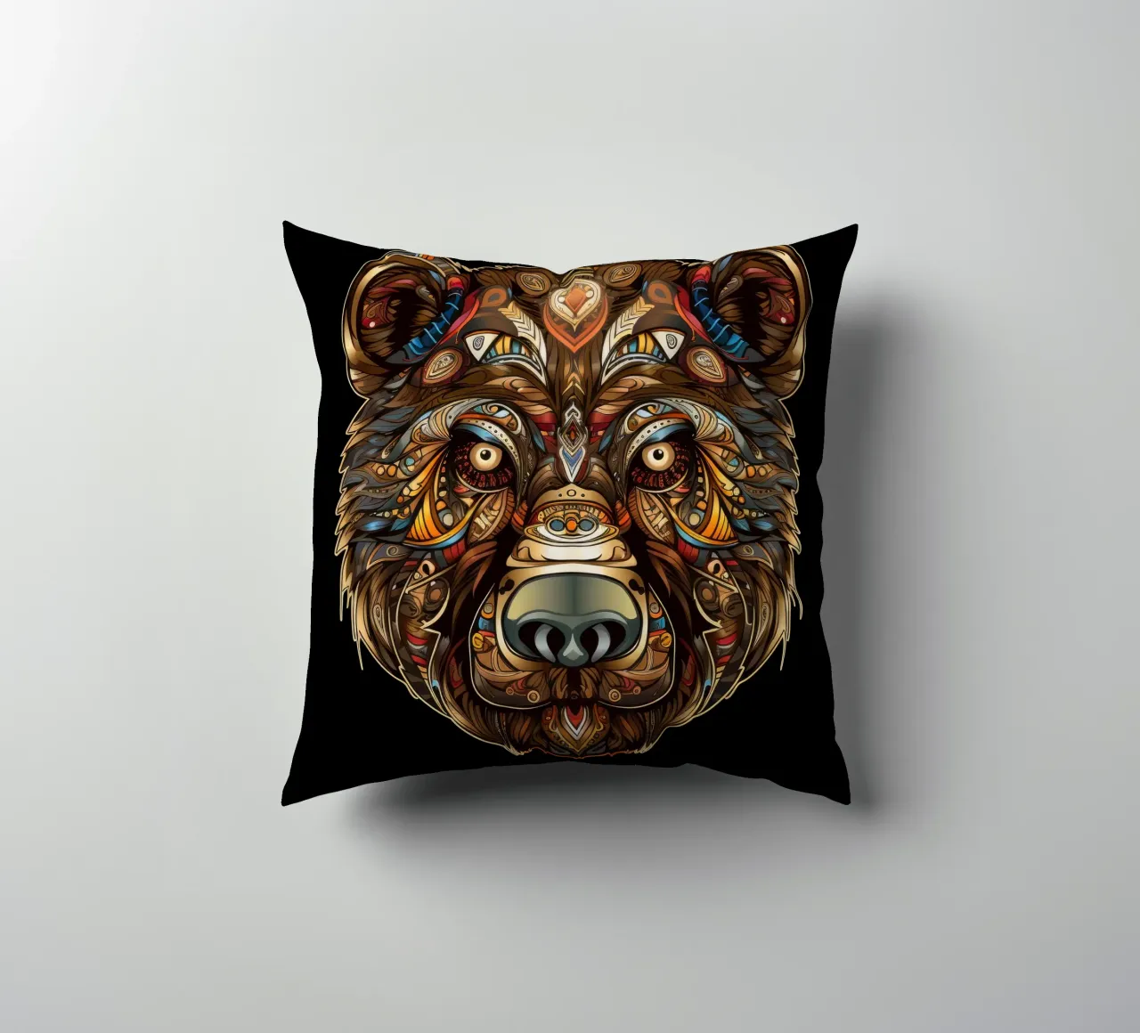 Tatoo Orso Marrone cuscino da Animal Portraits