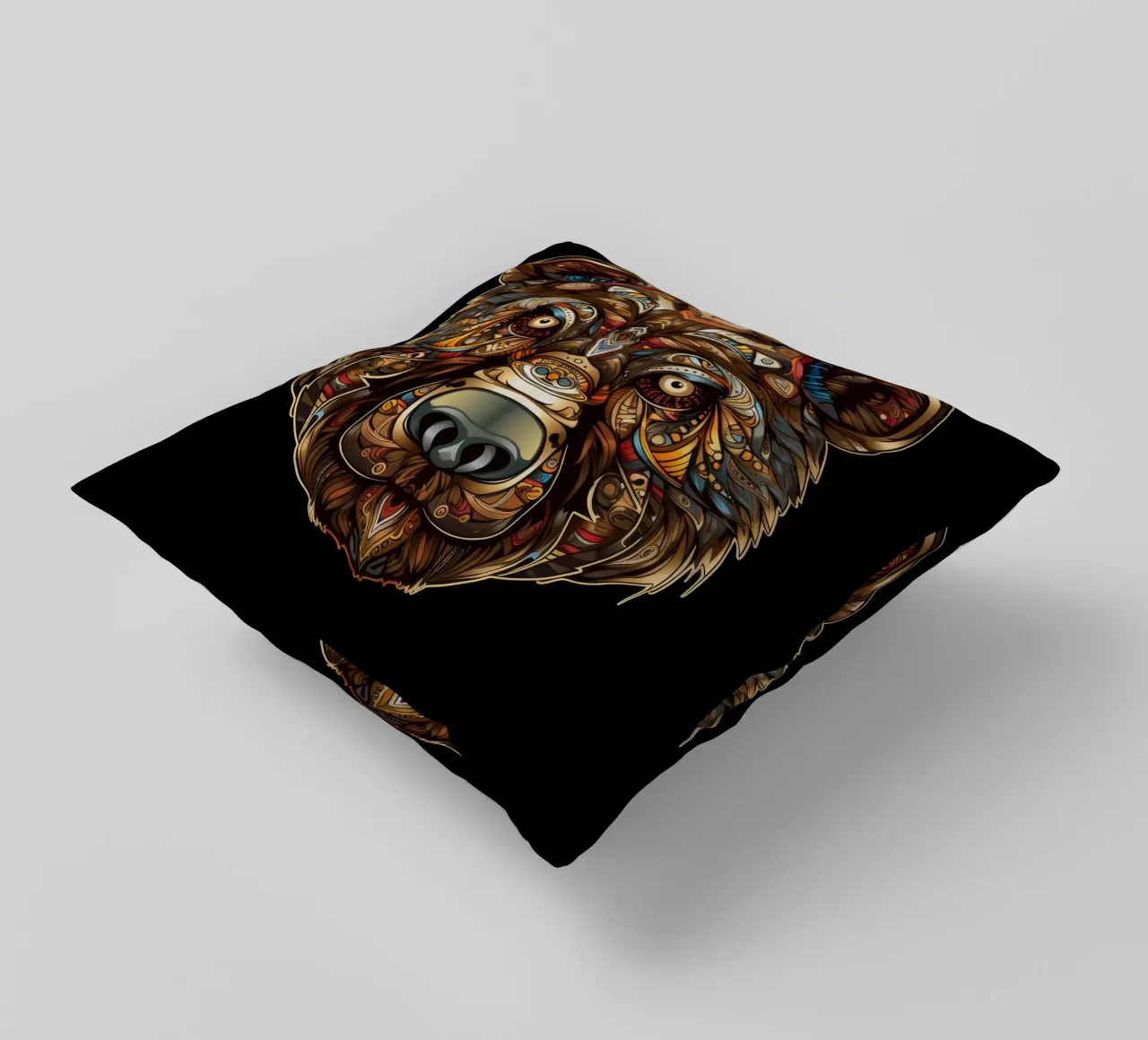 Tatoo Orso Marrone cuscino da Animal Portraits