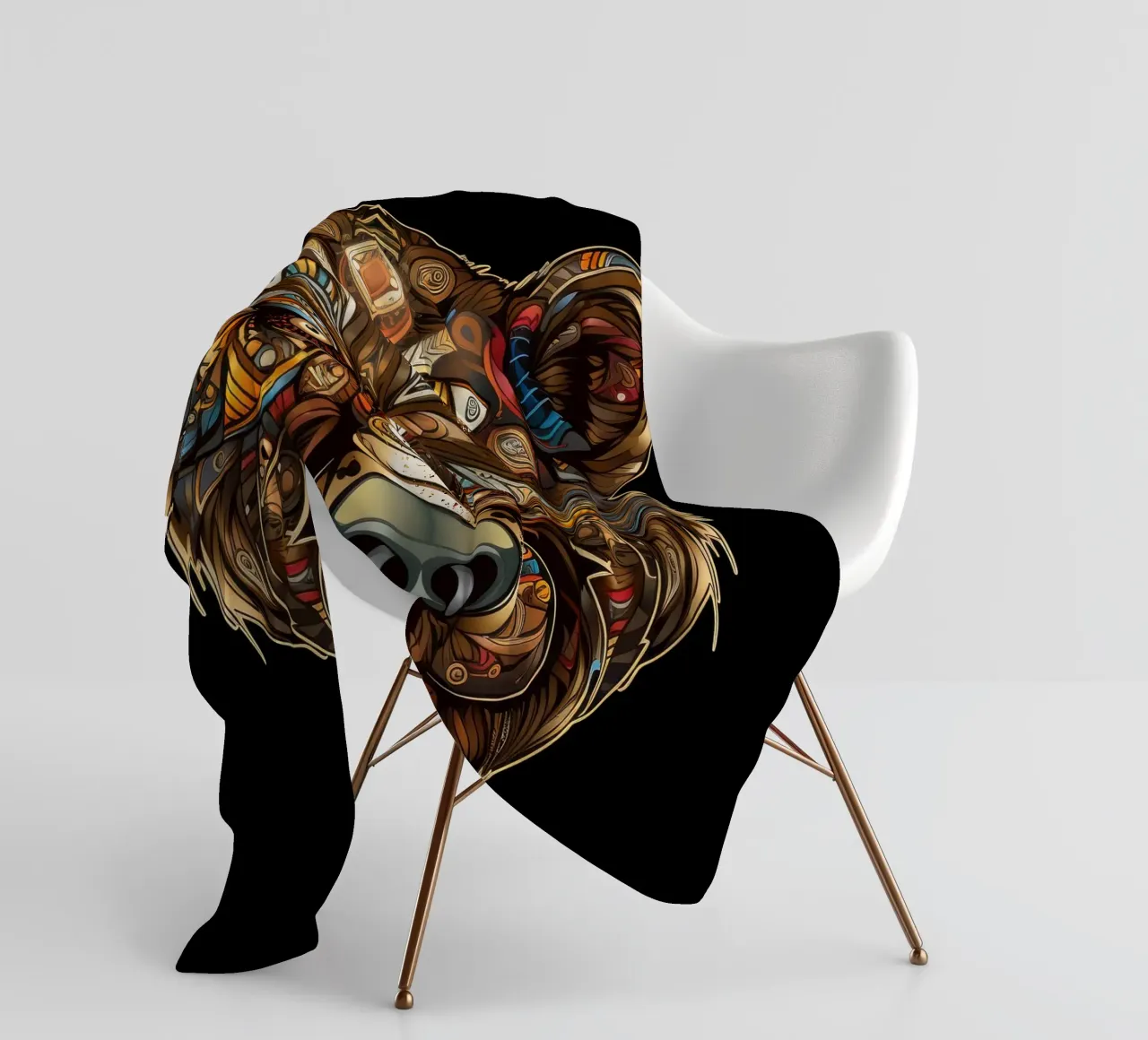 Tatoo Orso Marrone coperta in pile da Animal Portraits